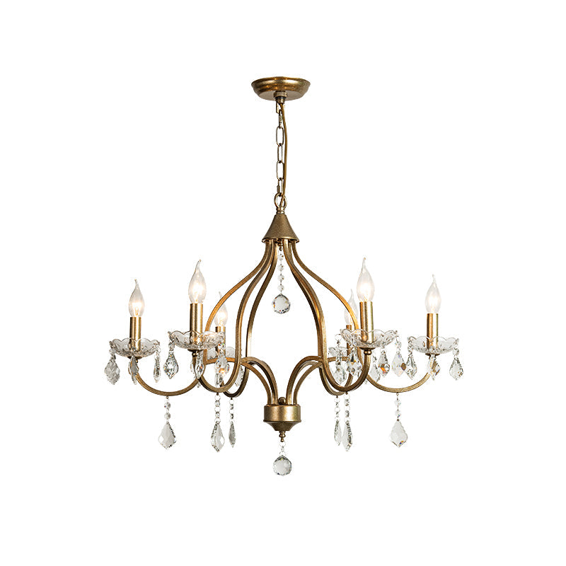 Breathe Luxury Vintage Brass Crystal Chandelier - Letslighting