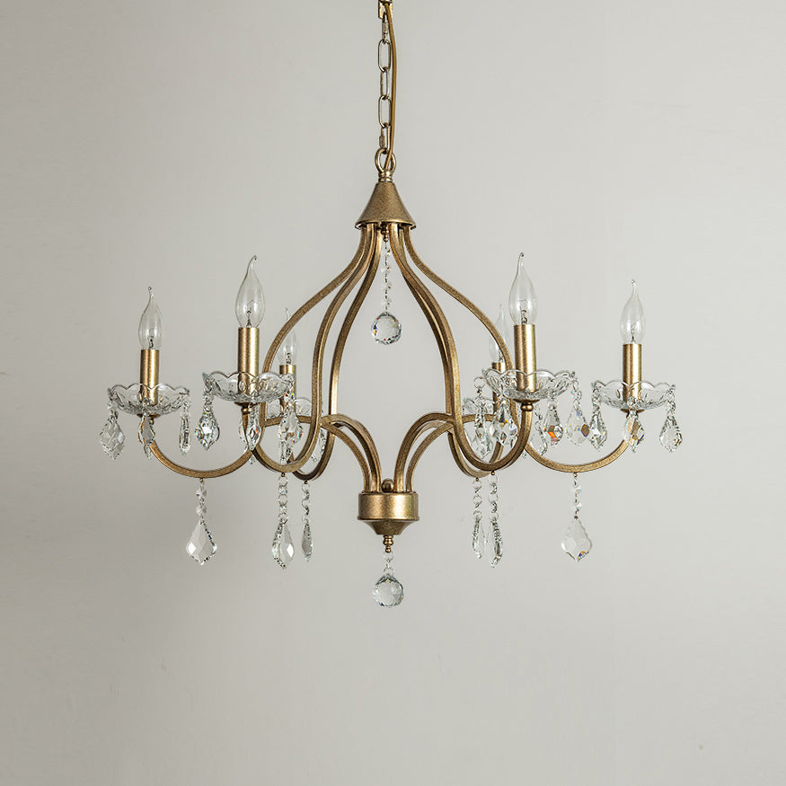 Breathe Luxury Vintage Brass Crystal Chandelier - Letslighting