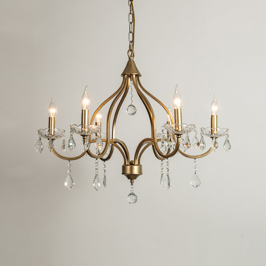 Breathe Luxury Vintage Brass Crystal Chandelier - Letslighting