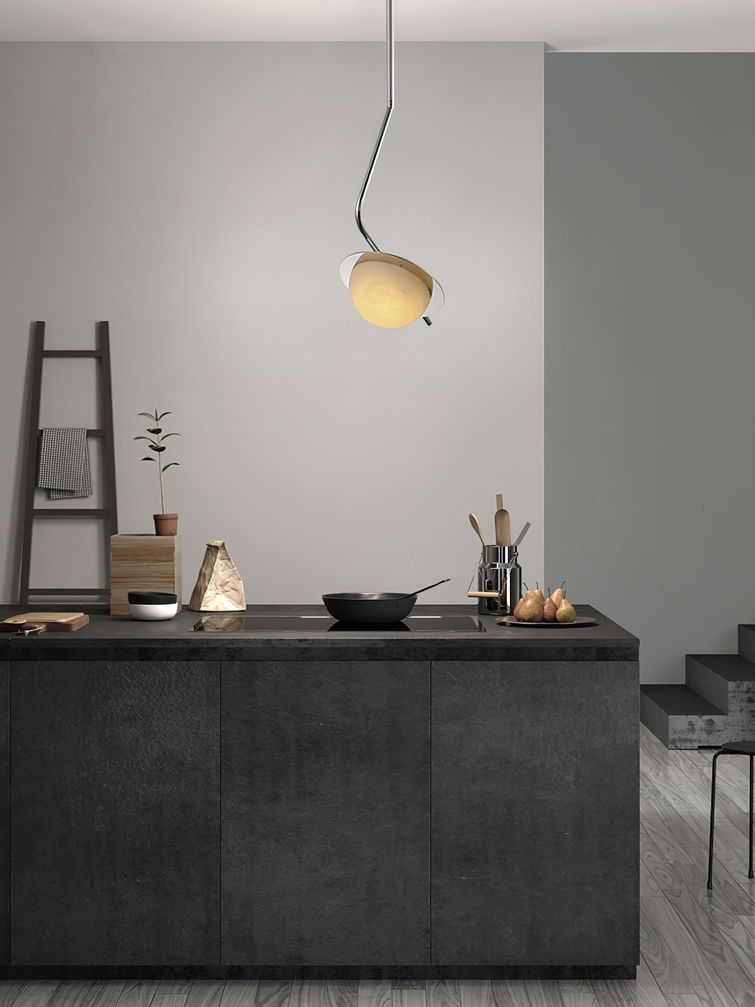 Ivvaros Chic Modern Minimalist LuminanceStainless Alabaster Pendant Light - Letslighting