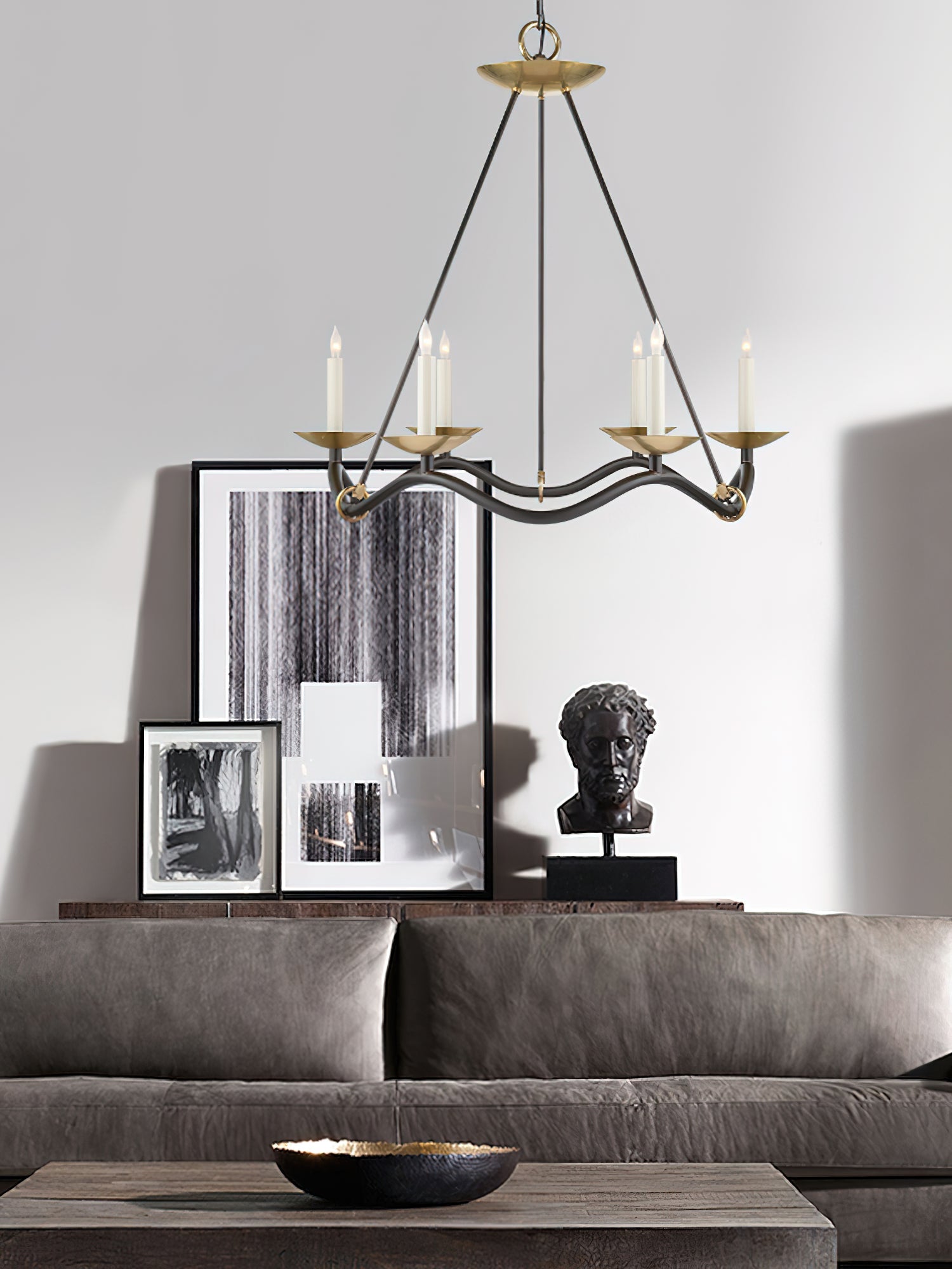 Shine Vintage Industrial Brass Chandelier - Letslighting