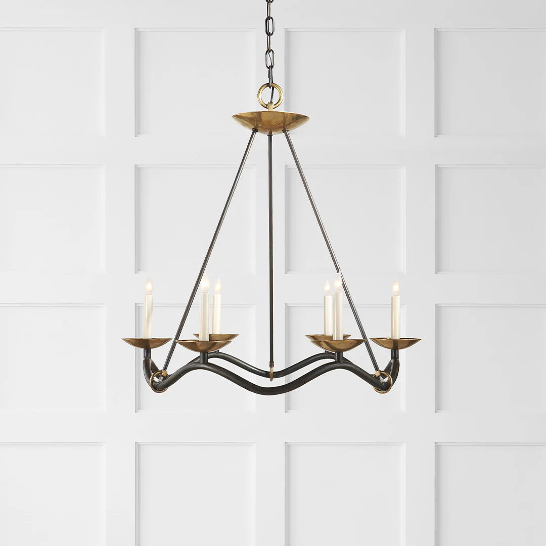 Shine Vintage Industrial Brass Chandelier - Letslighting