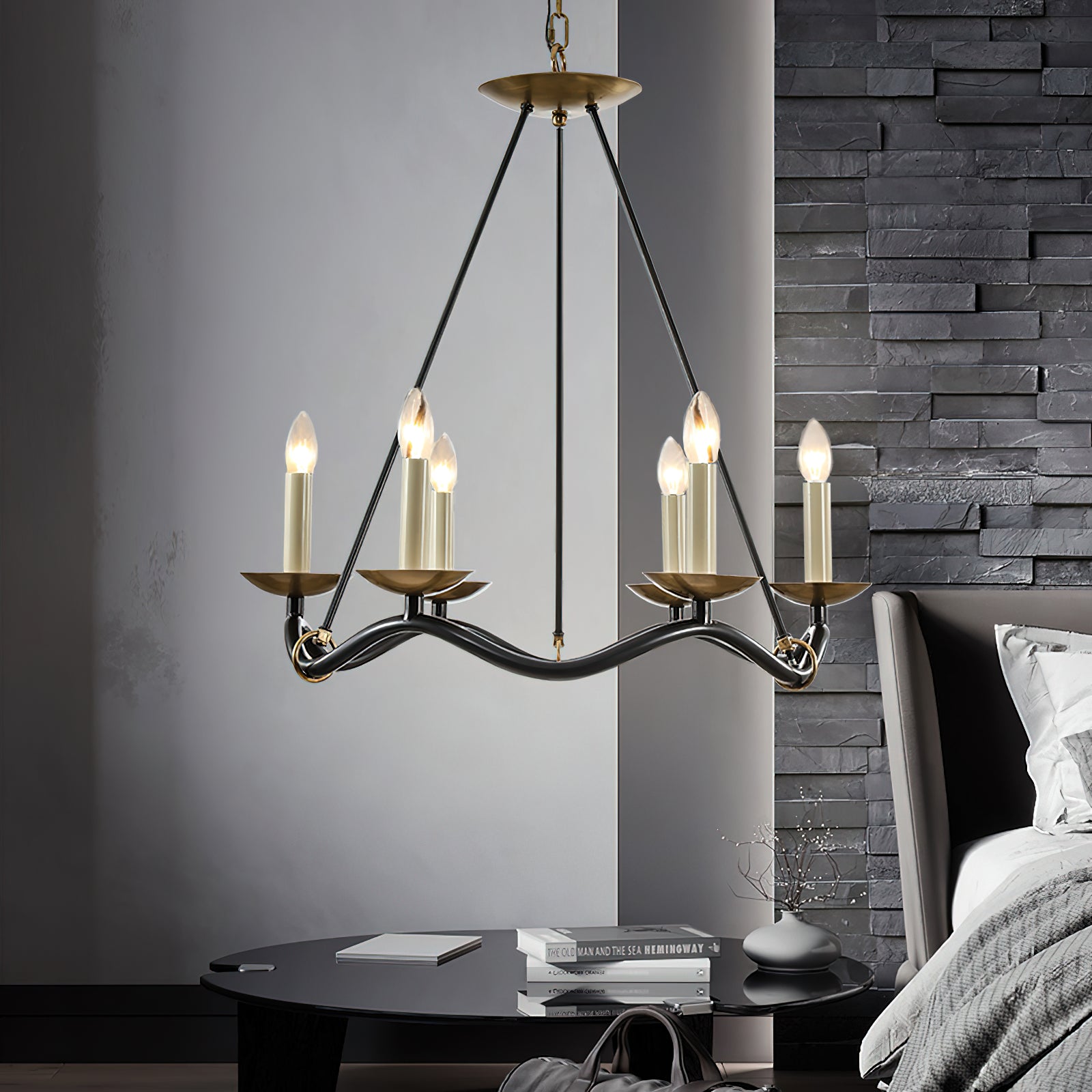 Shine Vintage Industrial Brass Chandelier - Letslighting