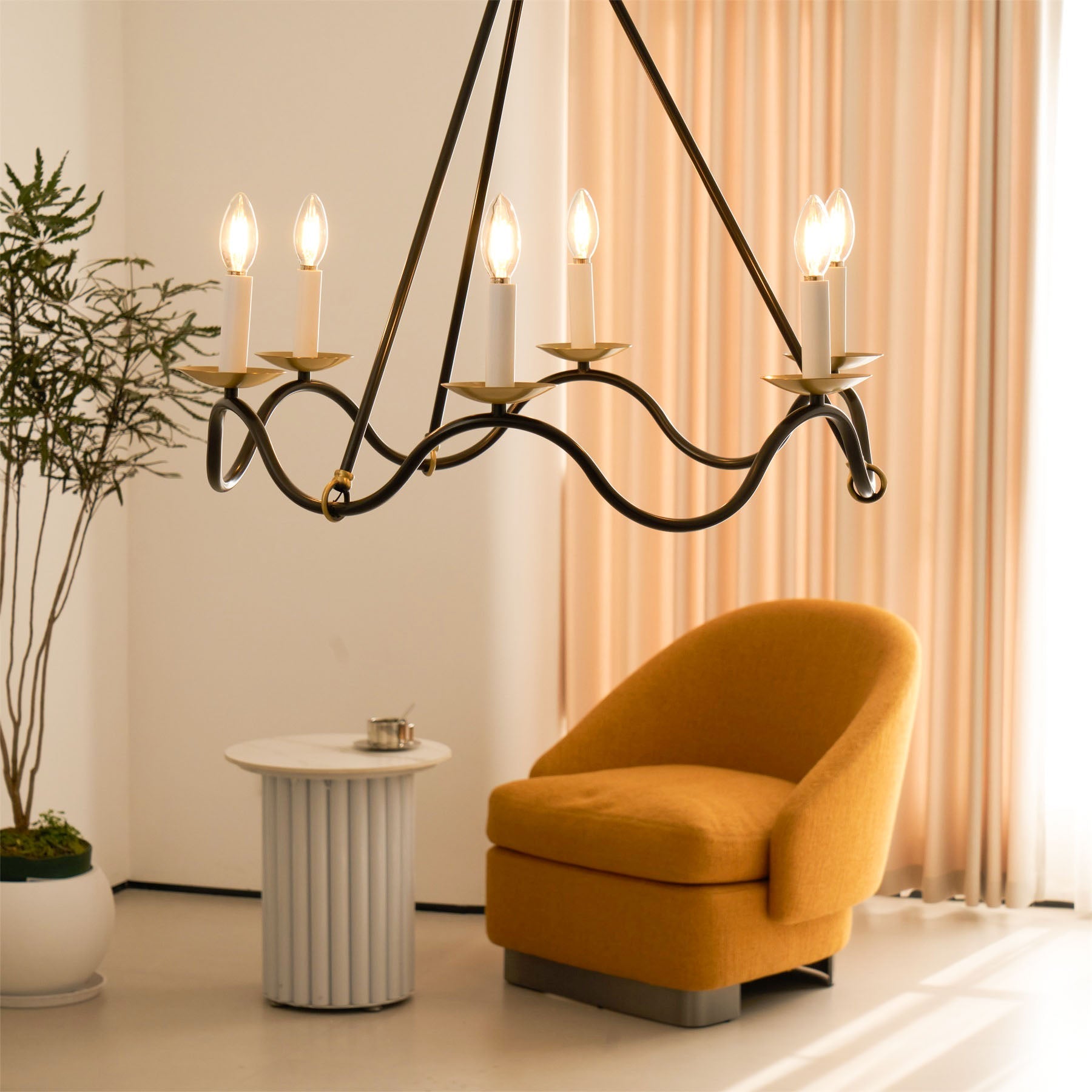 Shine Vintage Industrial Brass Chandelier - Letslighting