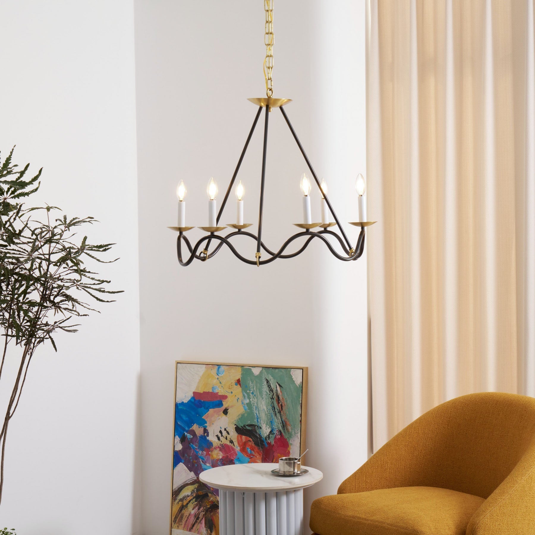 Shine Vintage Industrial Brass Chandelier - Letslighting