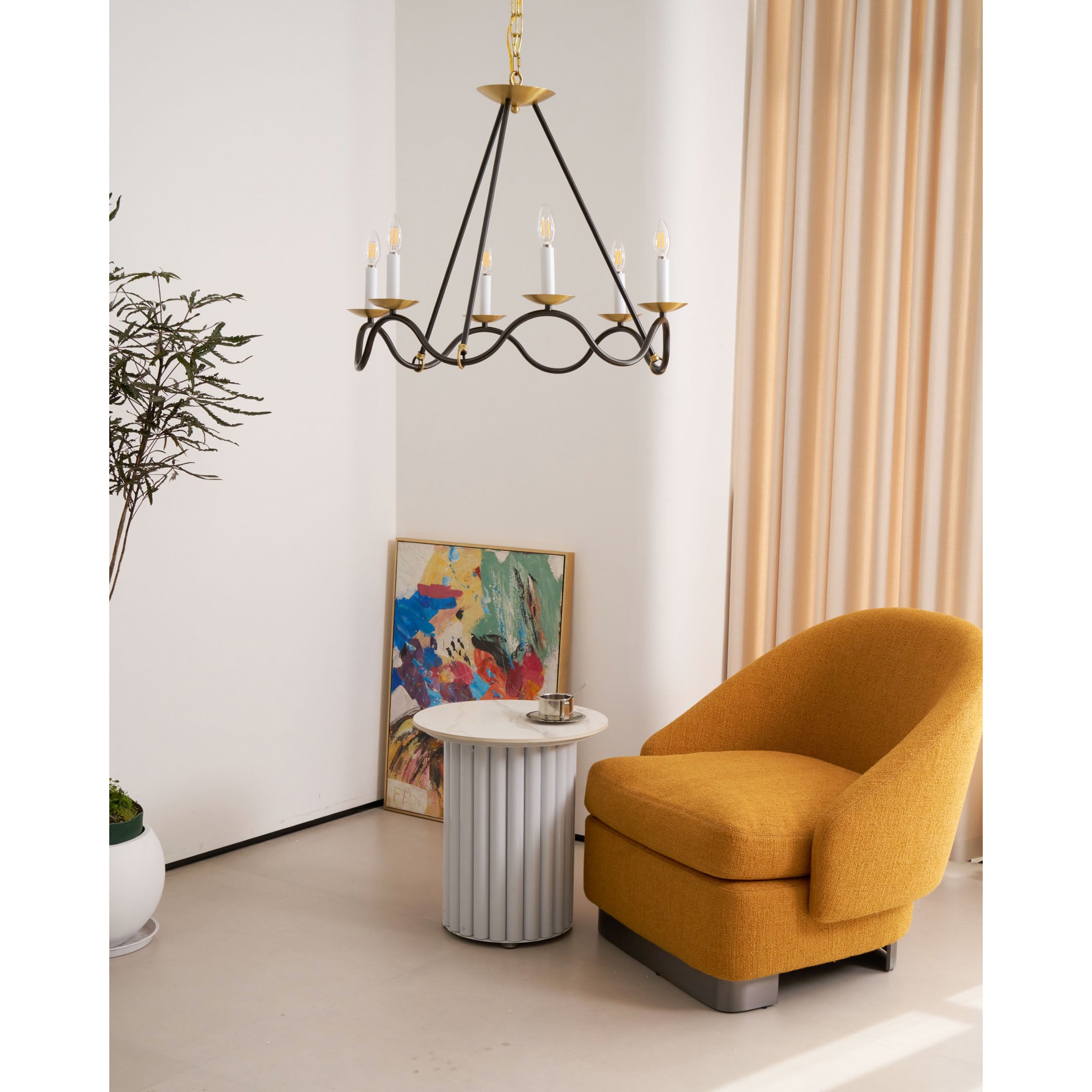 Shine Vintage Industrial Brass Chandelier - Letslighting