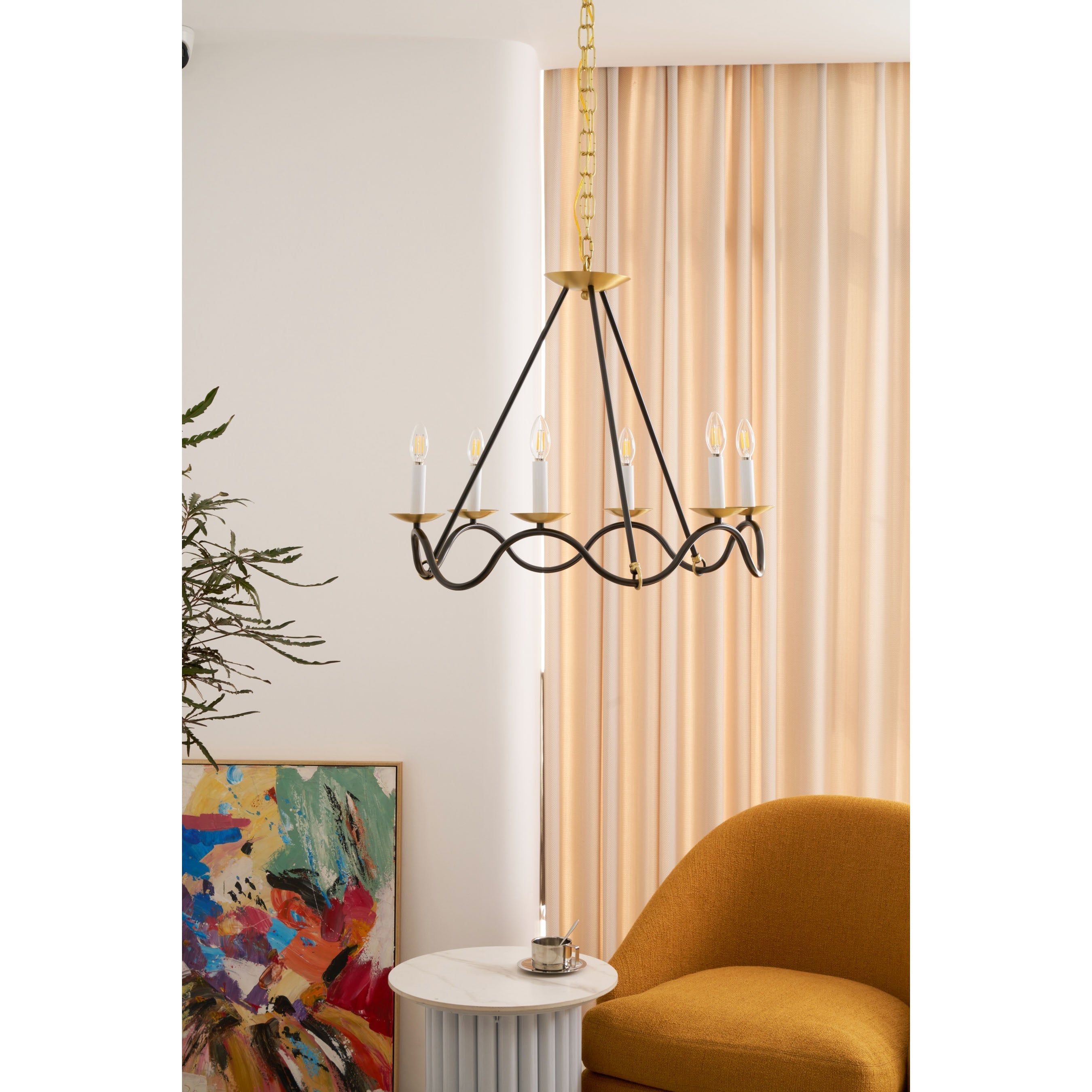 Shine Vintage Industrial Brass Chandelier - Letslighting