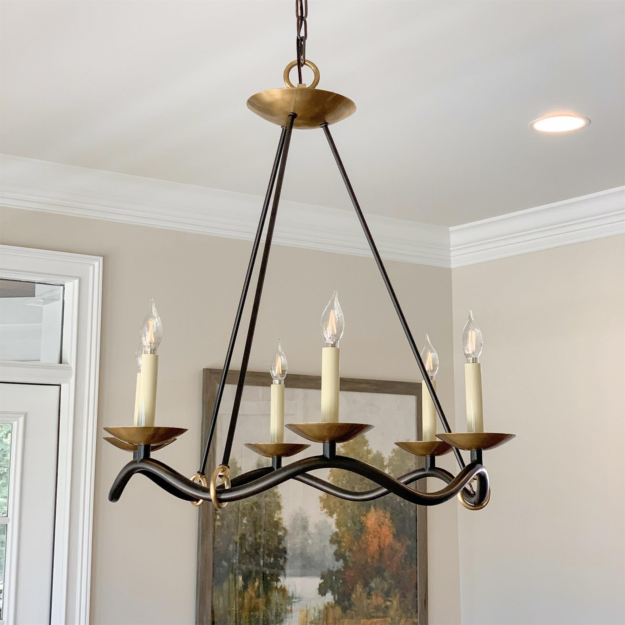 Shine Vintage Industrial Brass Chandelier - Letslighting