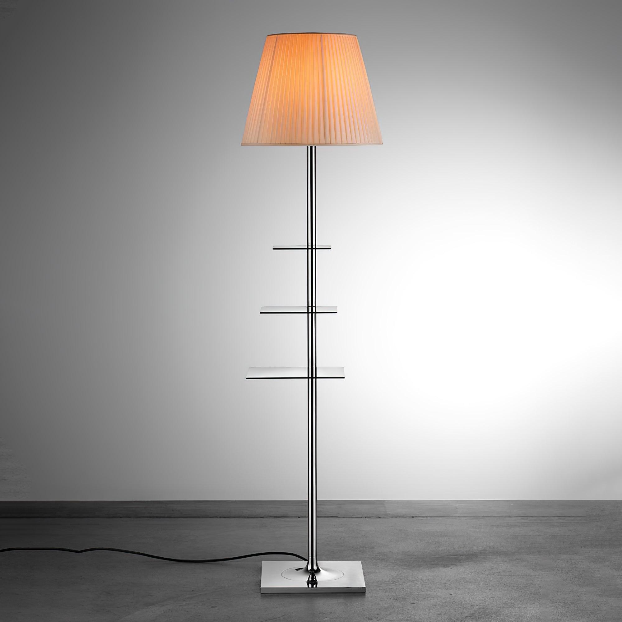 Chrome Prism Side Table Floor Lamp - Blowlighting