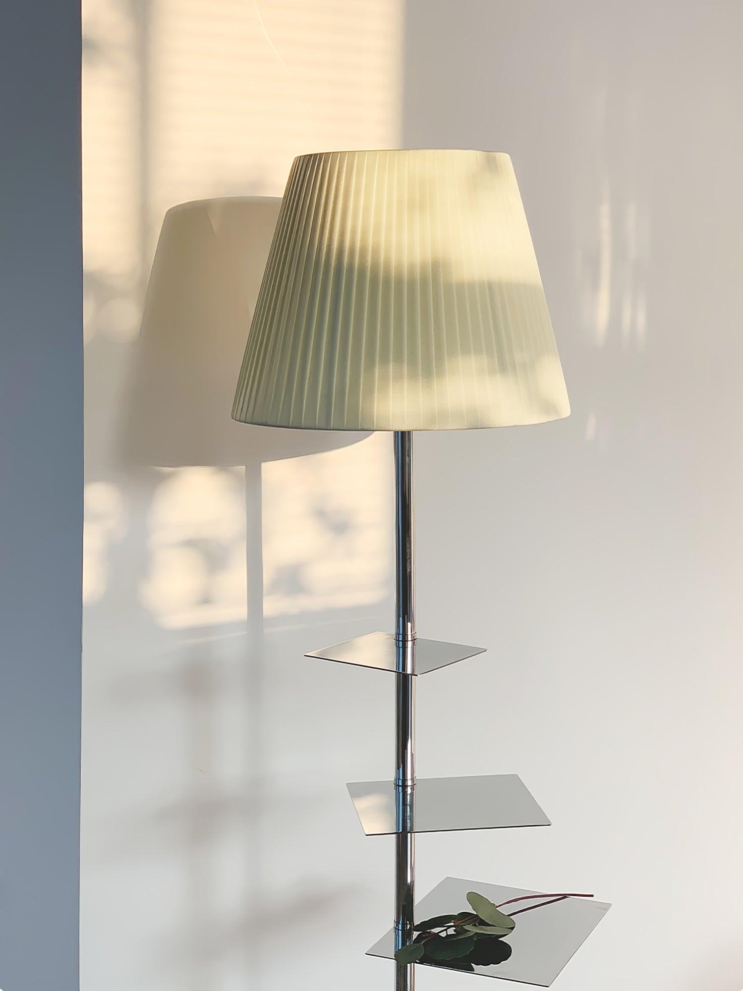 Chrome Prism Side Table Floor Lamp - Blowlighting