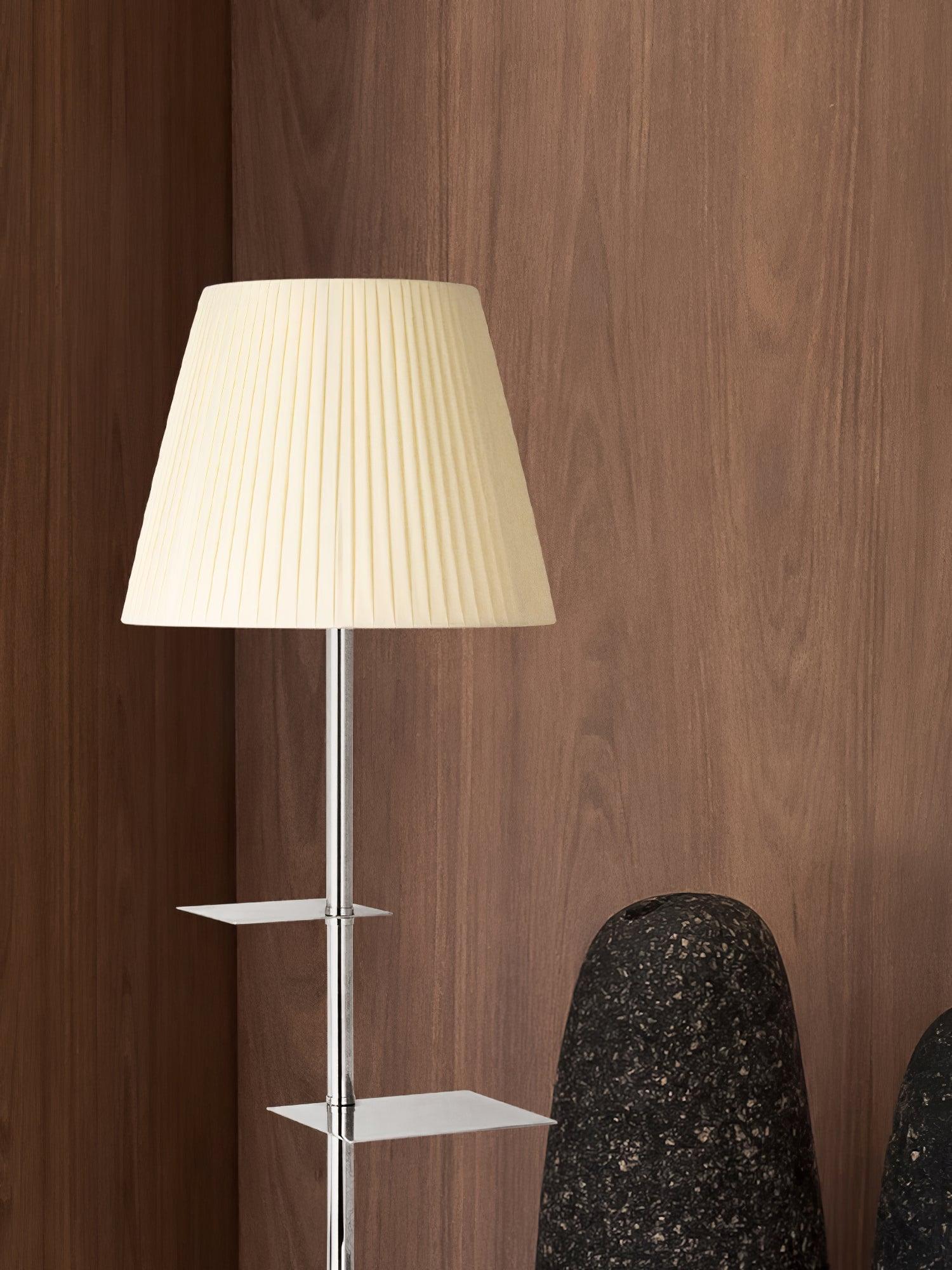 Chrome Prism Side Table Floor Lamp - Blowlighting