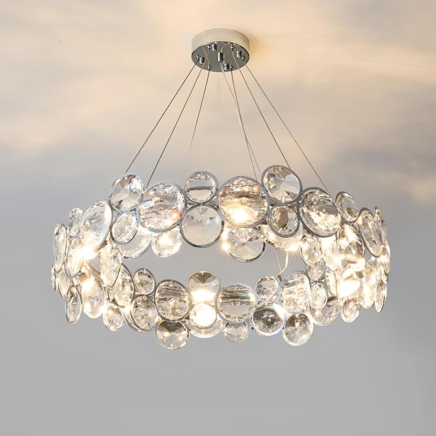 Cuthaiel Postmodern Luxury Round Chrome Crystal Chandelier - Letslighting