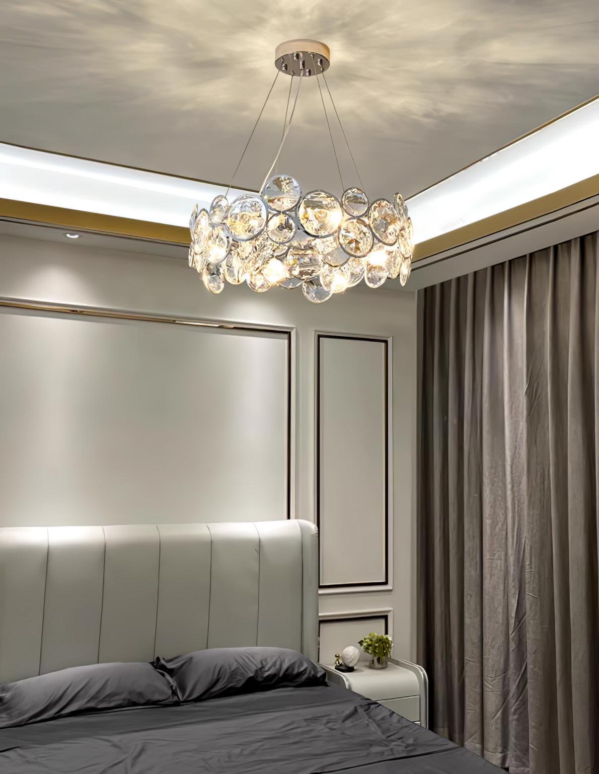 Cuthaiel Postmodern Luxury Round Chrome Crystal Chandelier - Letslighting