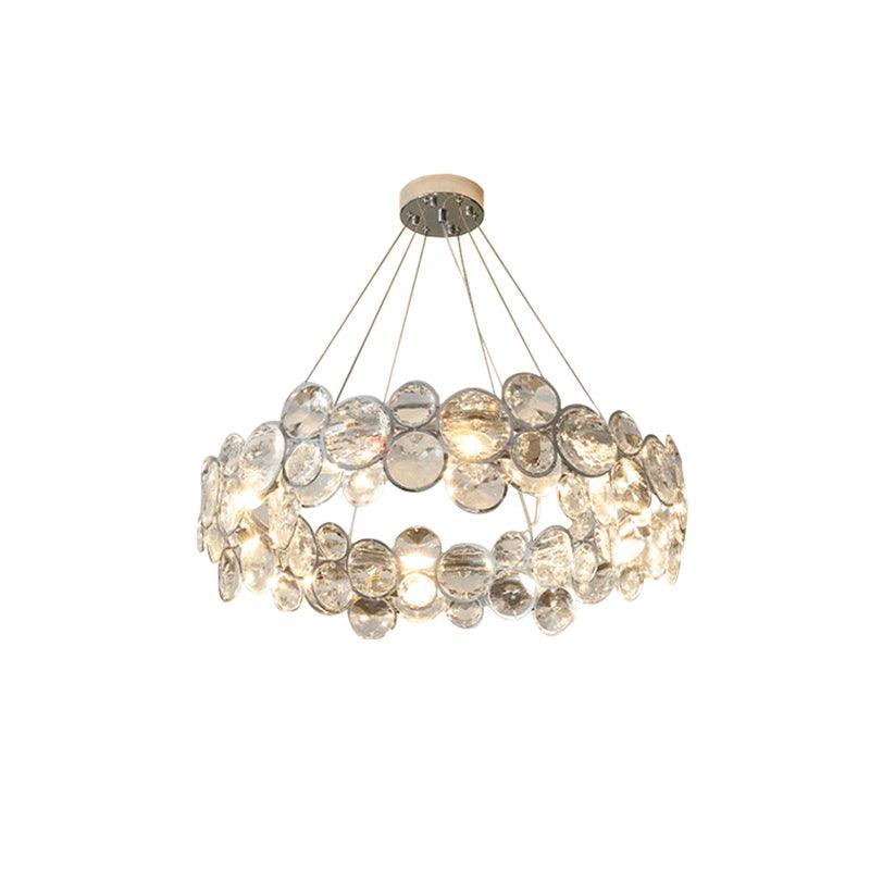 Cuthaiel Postmodern Luxury Round Chrome Crystal Chandelier - Letslighting