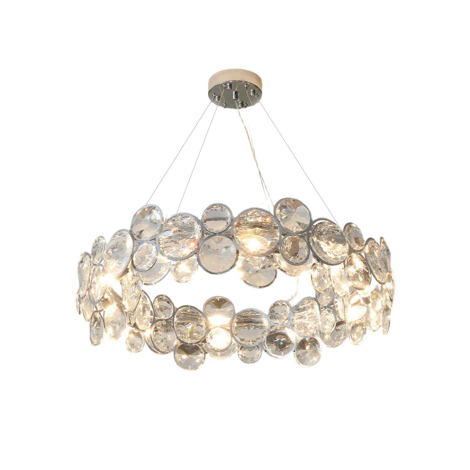 Cuthaiel Postmodern Luxury Round Chrome Crystal Chandelier - Letslighting