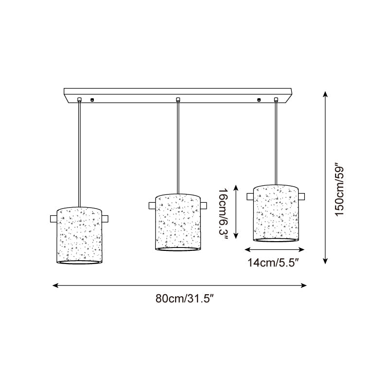 Gavilo Travertine Pendant Lamp