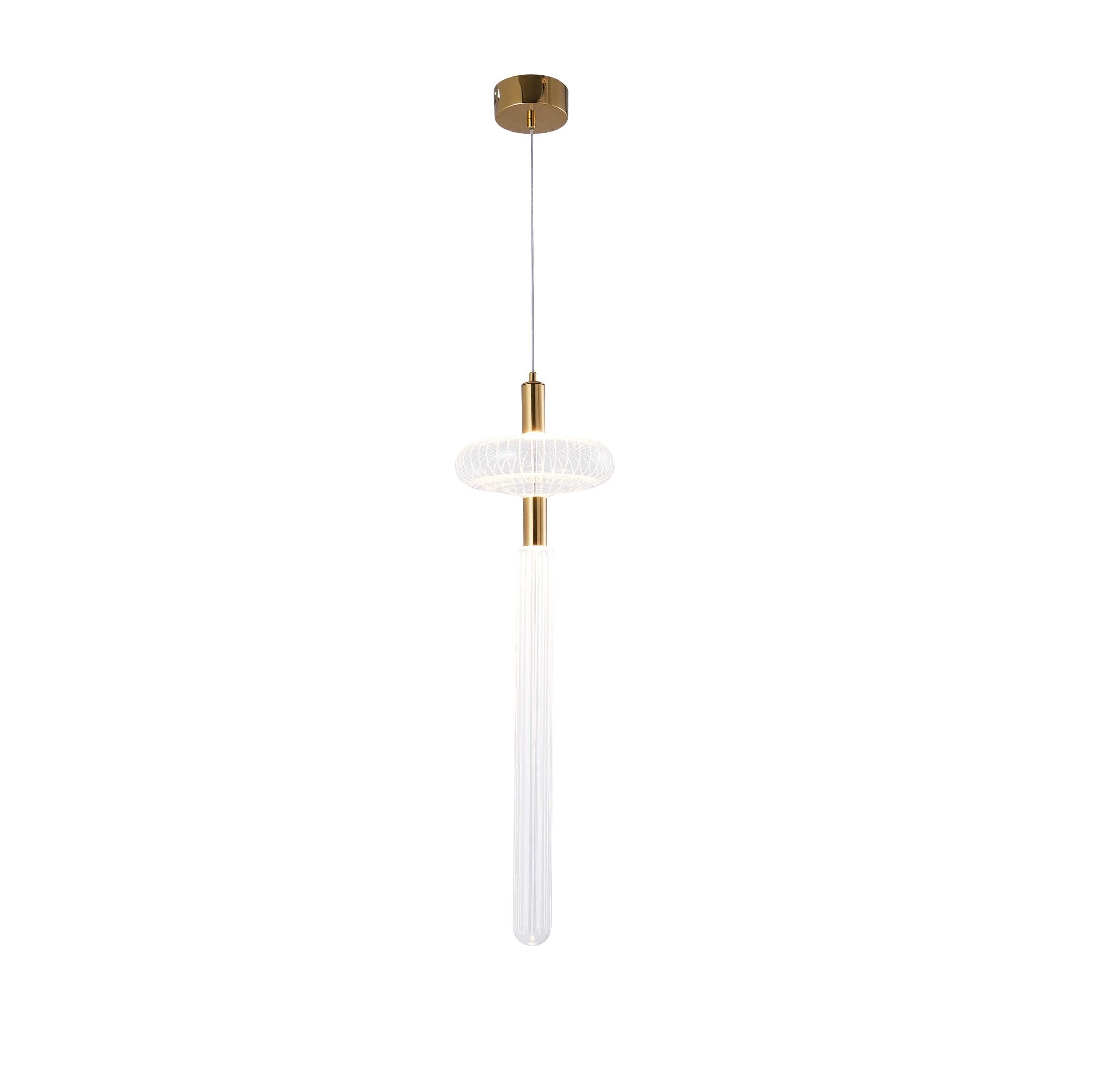 Solara Pendant Lamp Crystal Cylinder Cipher Contemporary - Letslighting