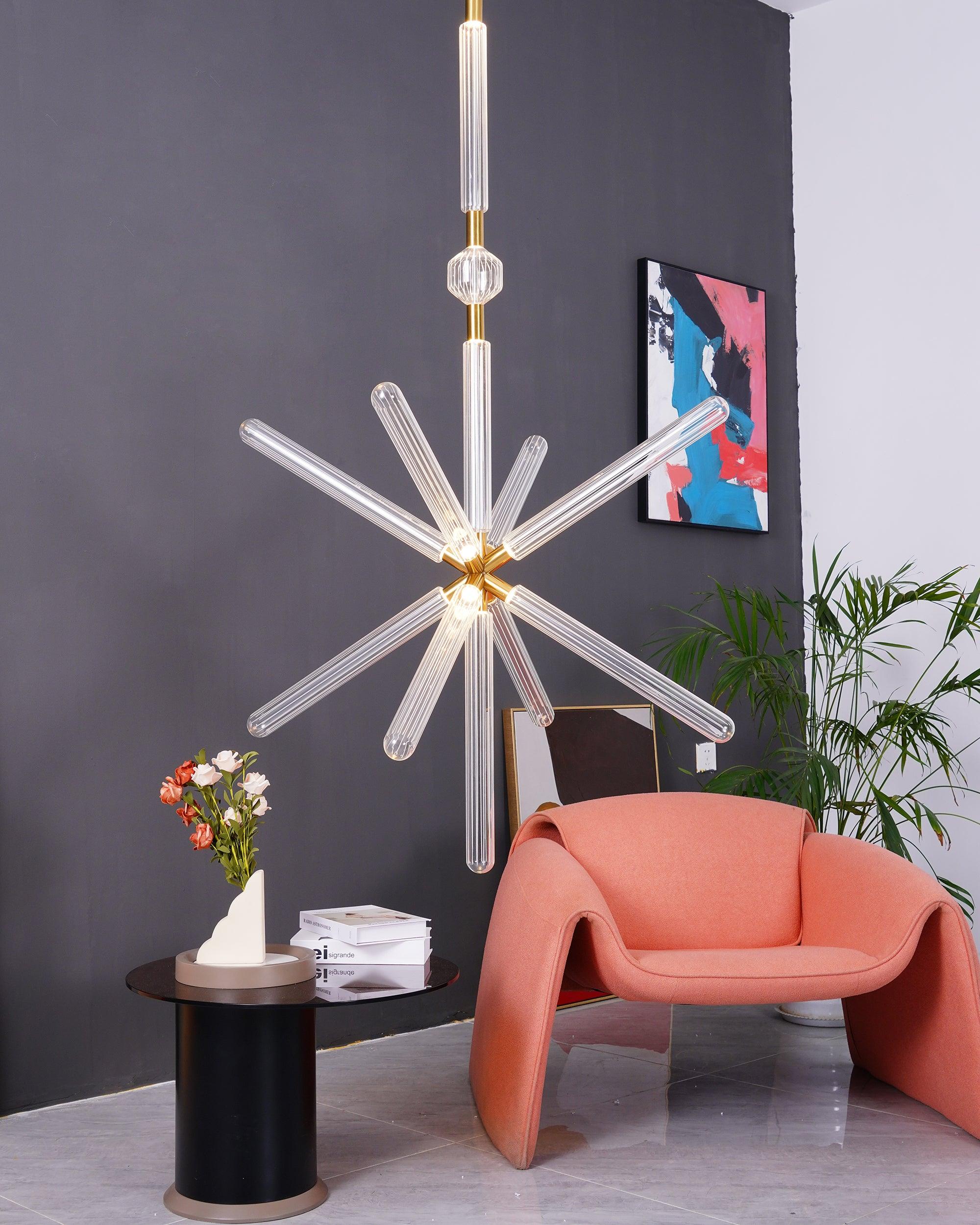 Solara Pendant Lamp Crystal Cylinder Cipher Contemporary - Letslighting