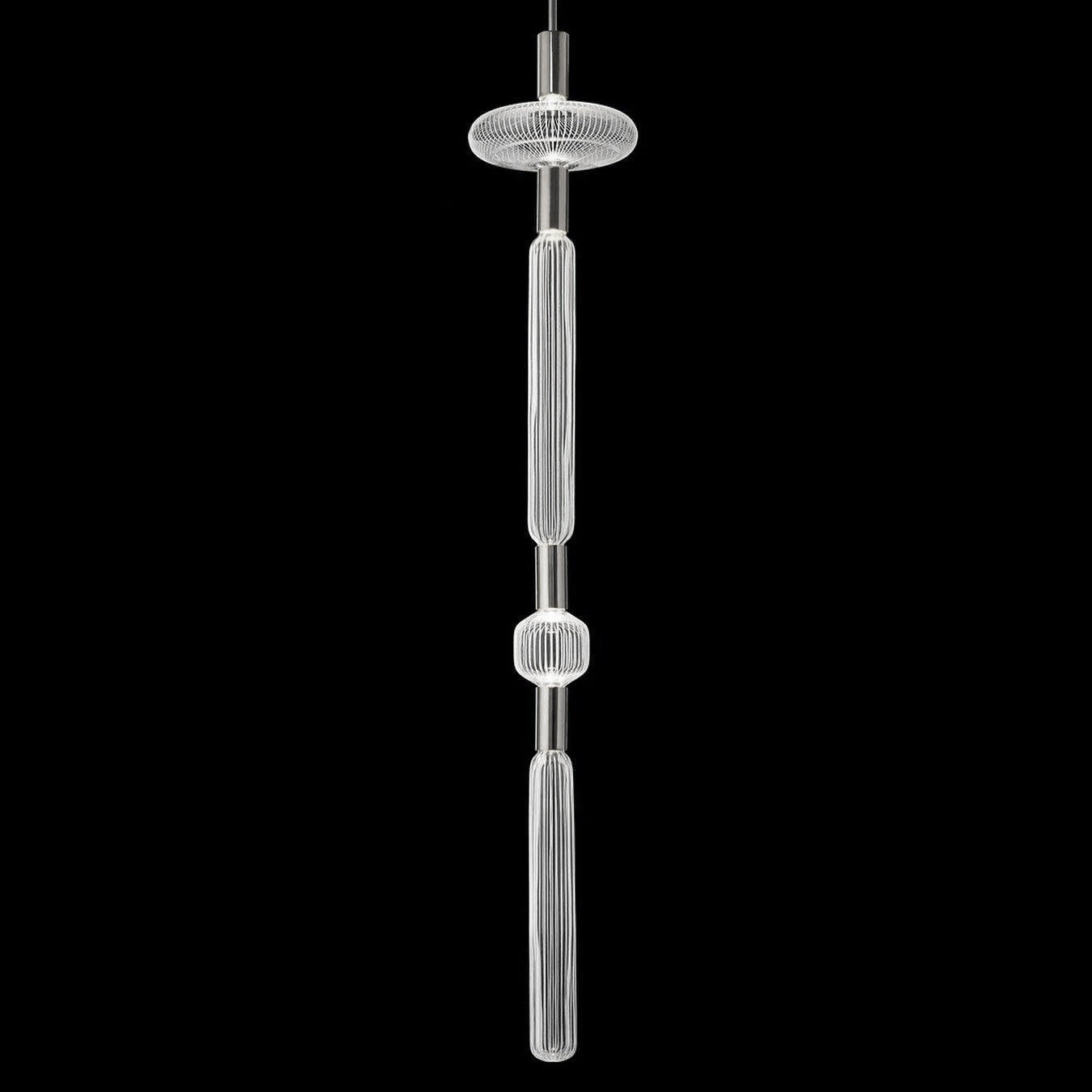 Solara Pendant Lamp Crystal Cylinder Cipher Contemporary - Letslighting