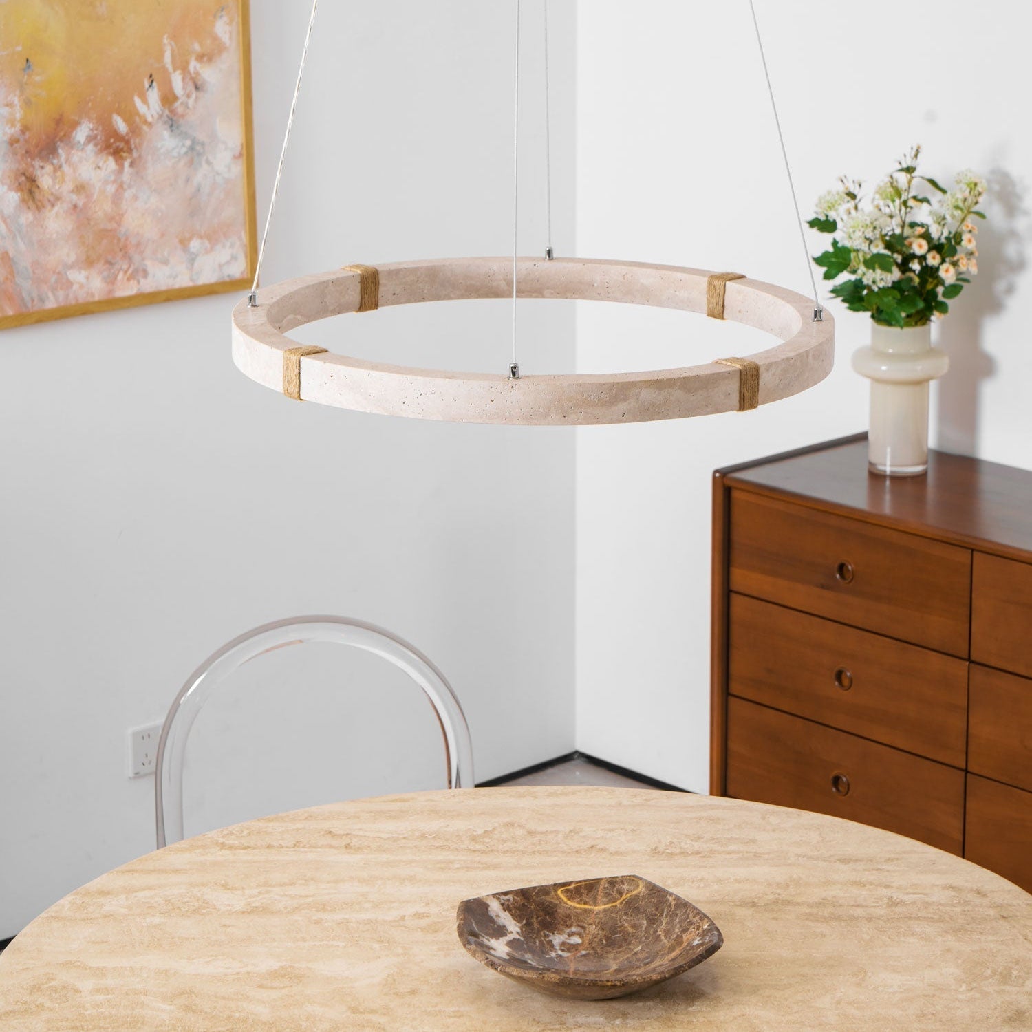 Alsilis Travertine Chandelier - Letslighting