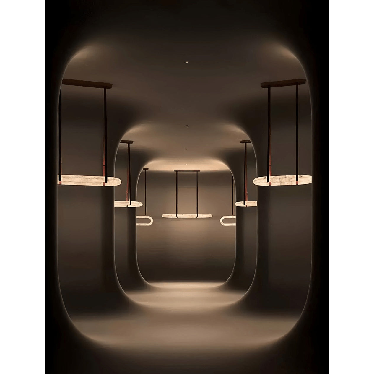 Vista Modern Minimalist Art Alabaster Chandelier - Letslighting