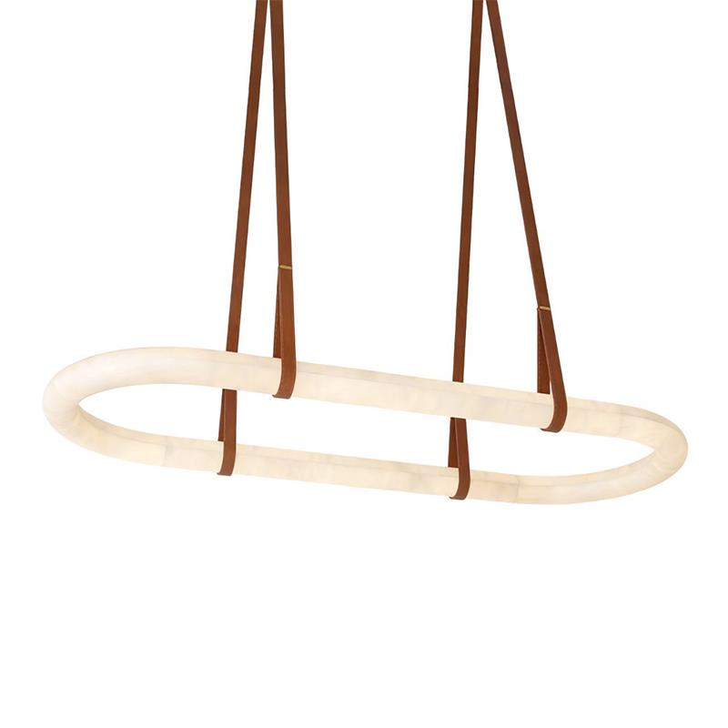 Vista Modern Minimalist Art Alabaster Chandelier - Letslighting