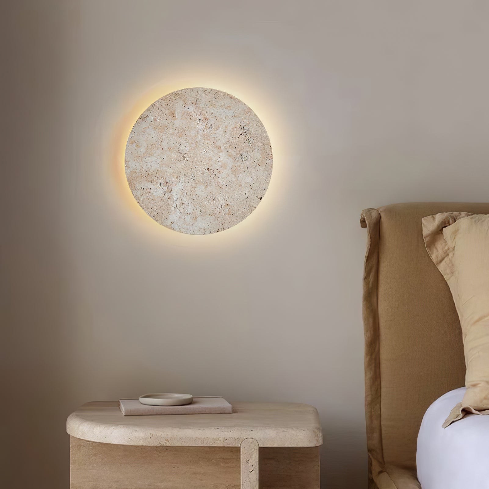 Aurzoren Minimalist Travertine Wall Light - Letslighting