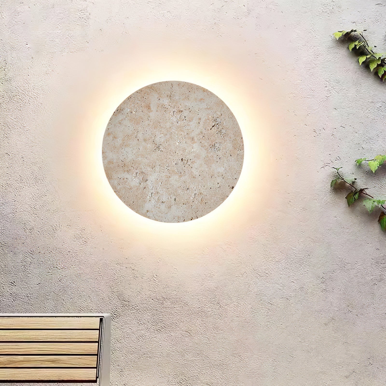 Aurzoren Minimalist Travertine Wall Light - Letslighting