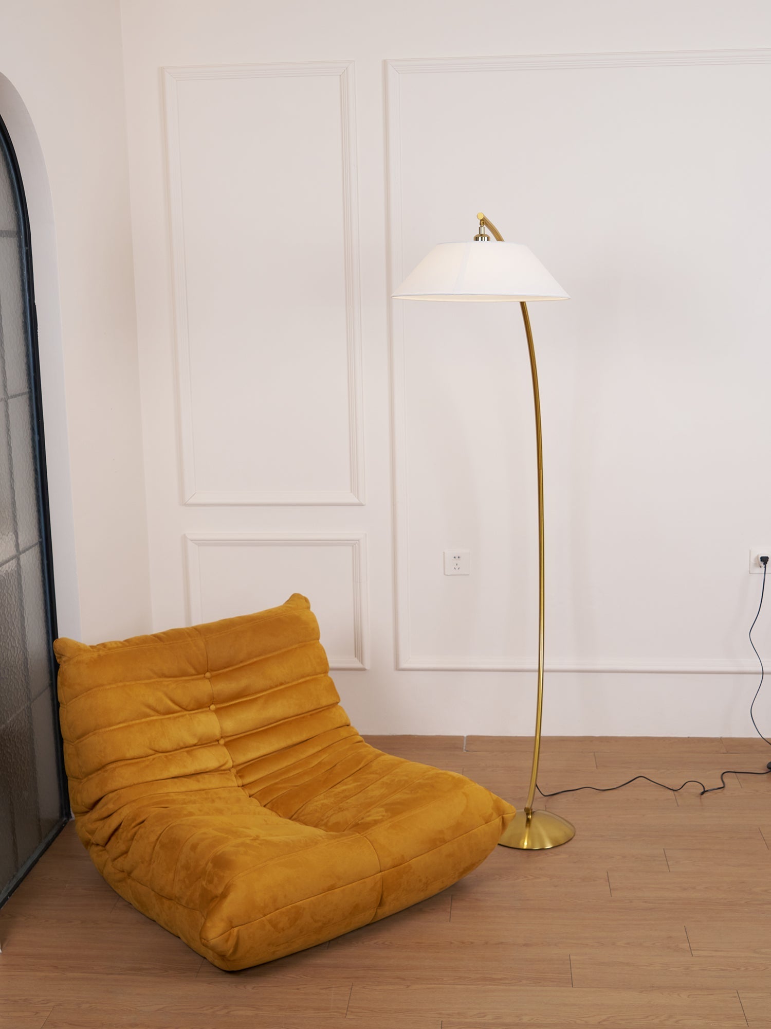 Varnan Steel Fabric Floor Lamp - Letslighting