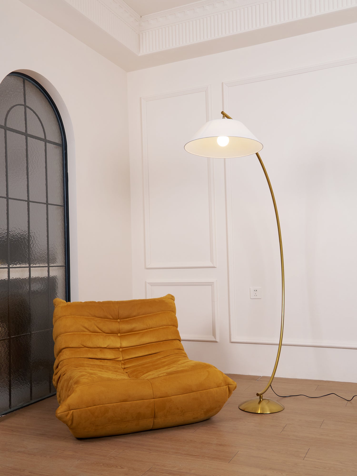 Varnan Steel Fabric Floor Lamp - Letslighting