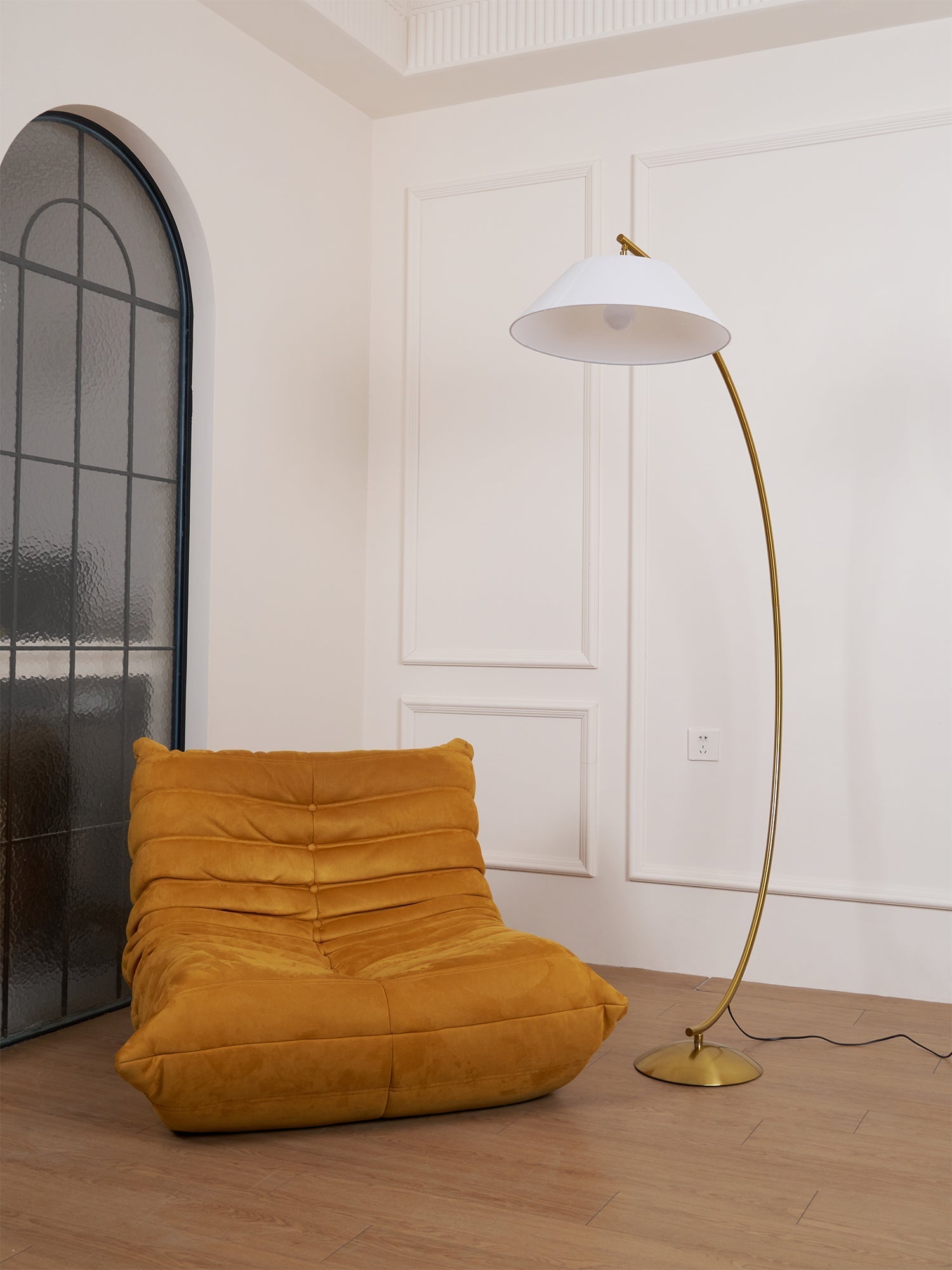 Varnan Steel Fabric Floor Lamp - Letslighting