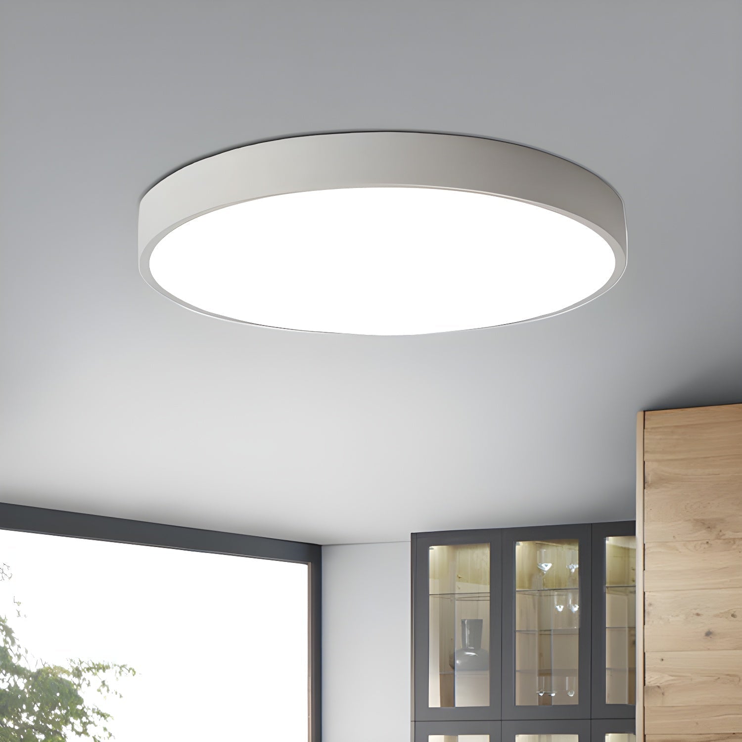 Izoriel Modern Minimalist Circular Slimline Ceiling Light - Letslighting