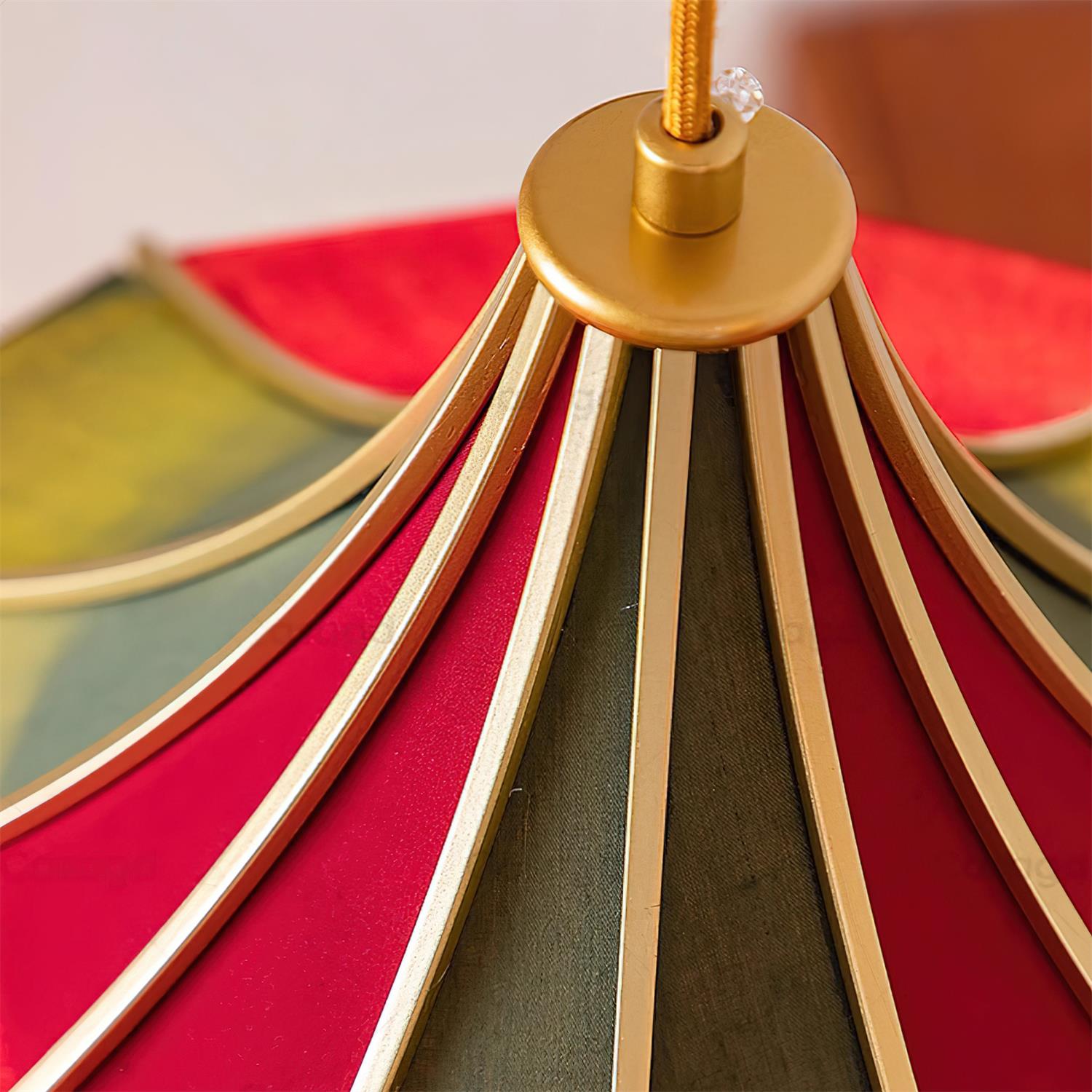 Circus Fabric Pendant Lamp Scalloped Nostalgic Playful - Letslighting