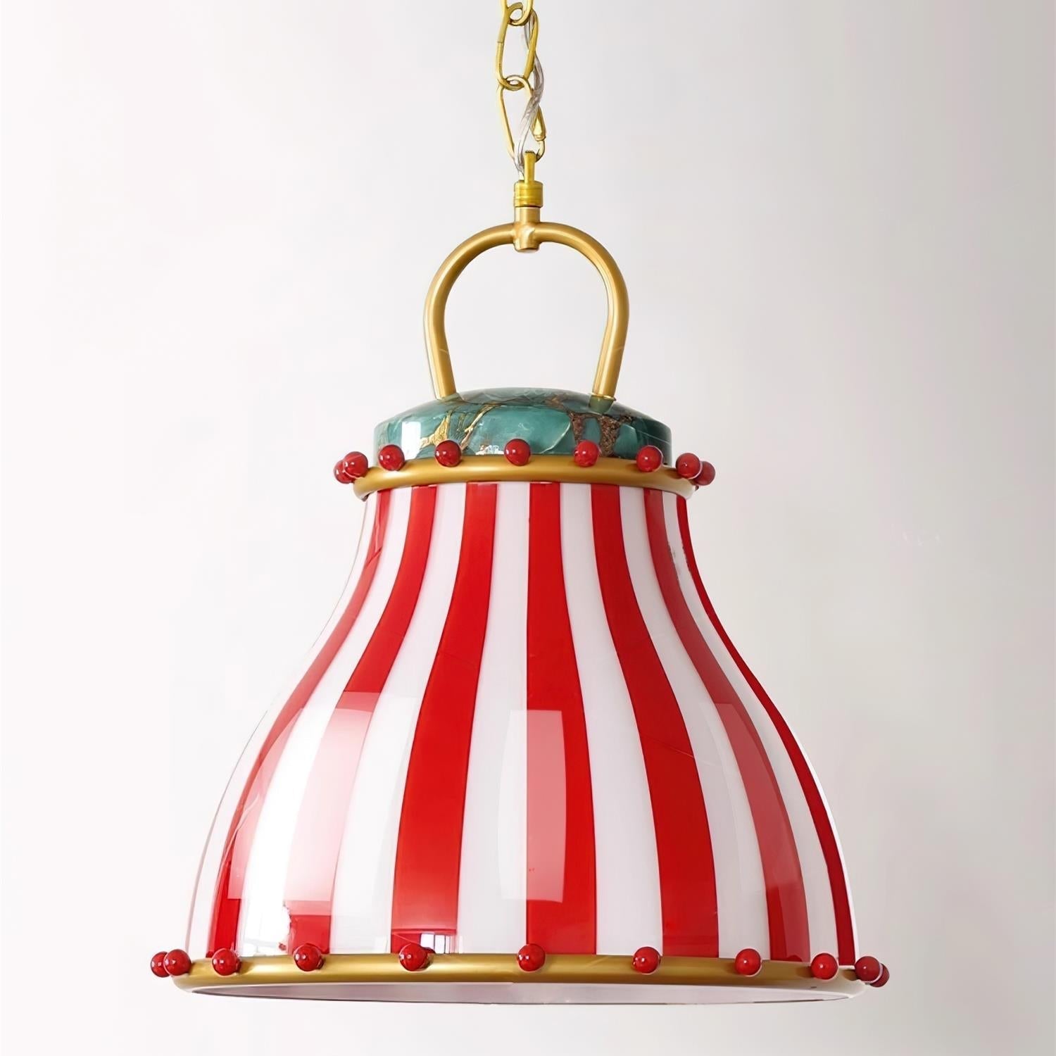 Red and white stripes Glass Pendant Lamp - Letslighting