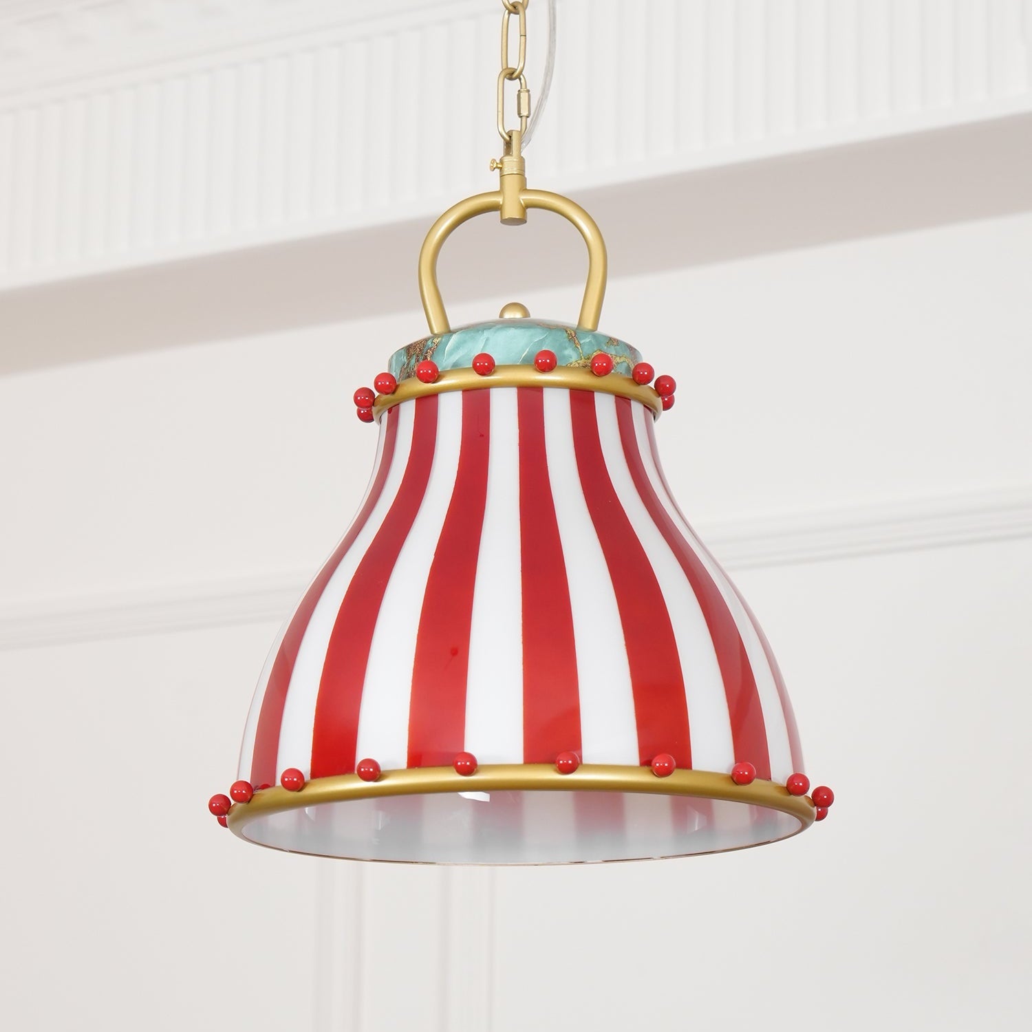Red and white stripes Glass Pendant Lamp - Letslighting
