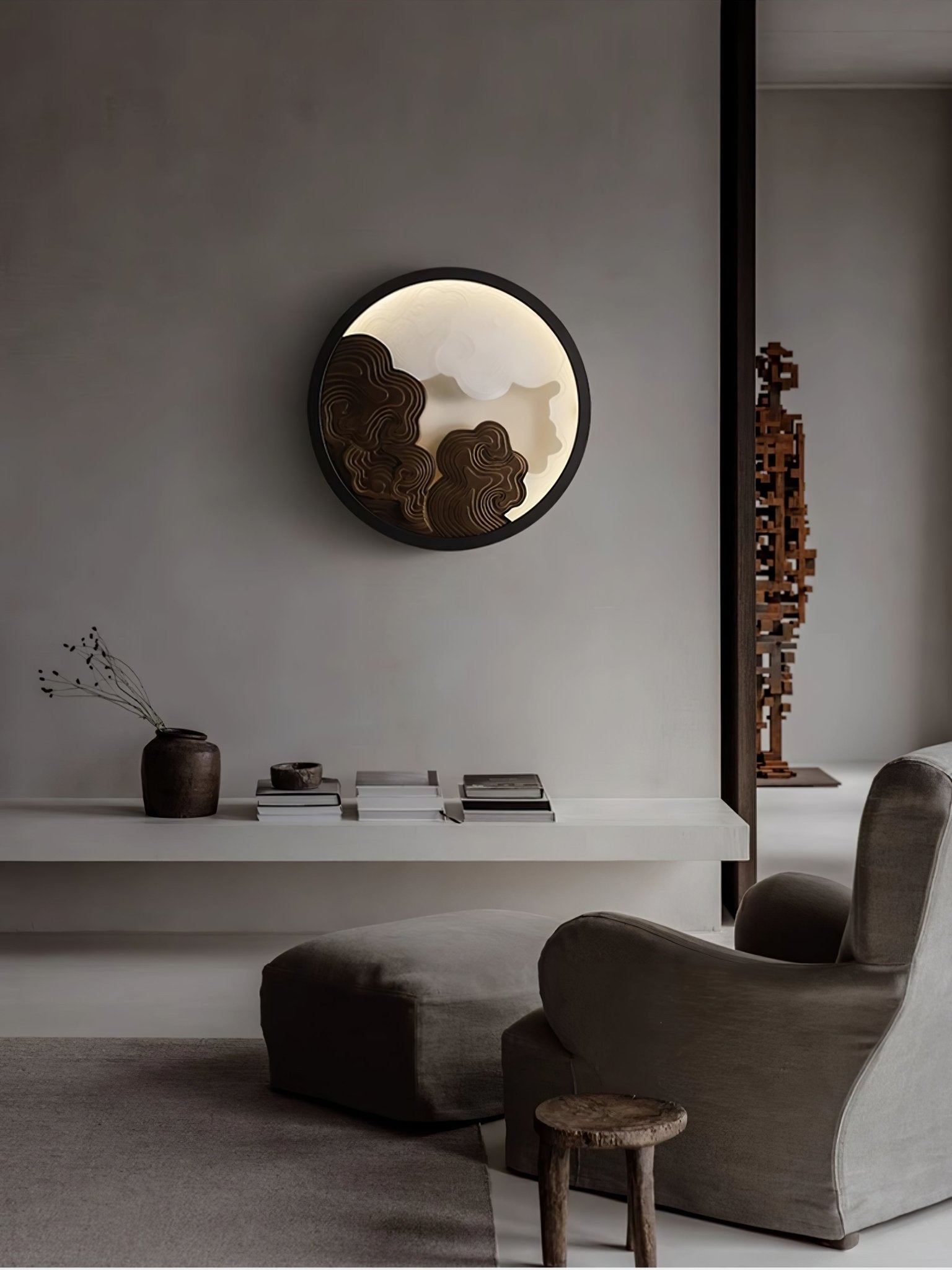 Cirrus Modern Wood & Acrylic Wall Light