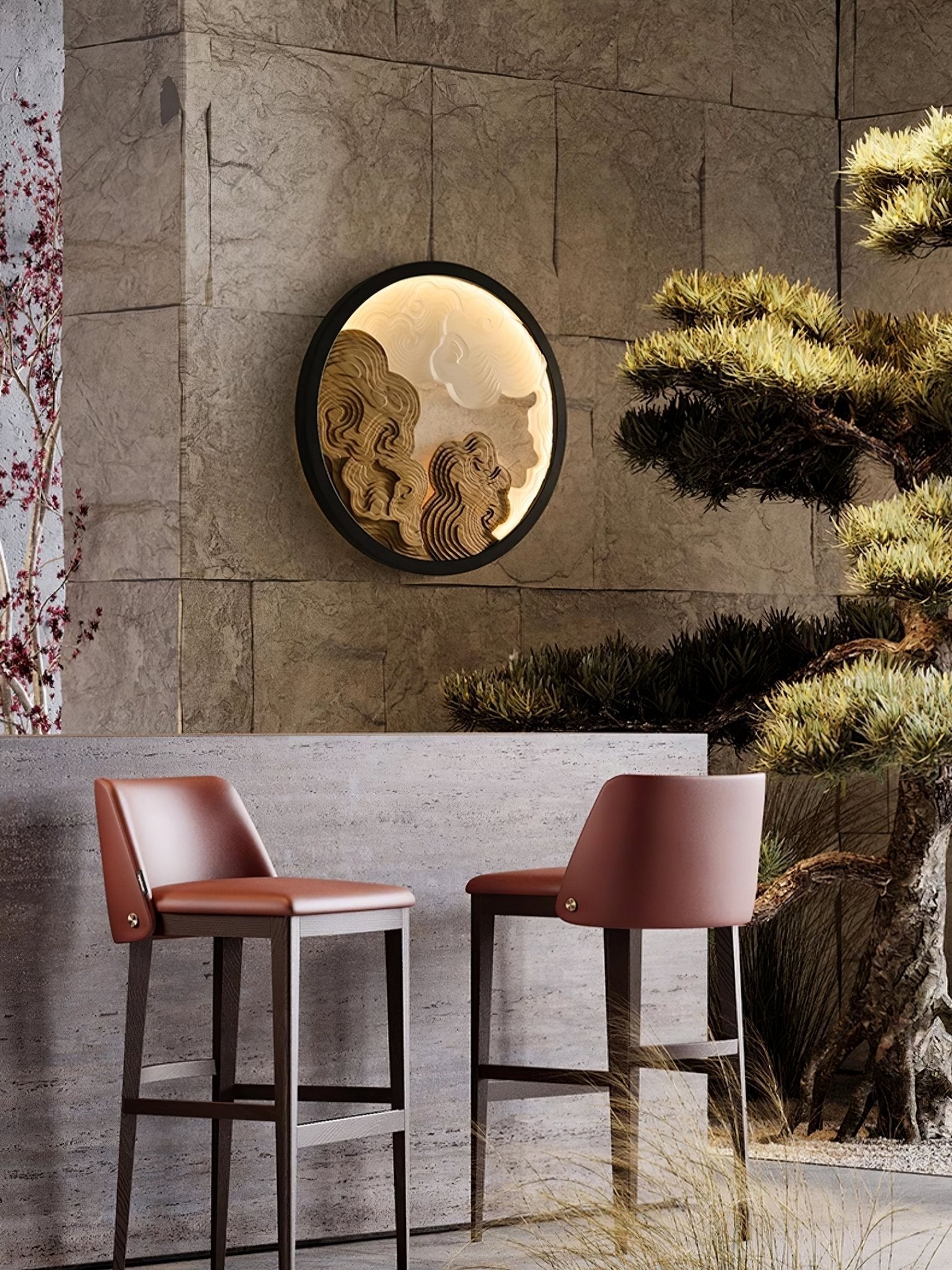 Cirrus Modern Wood & Acrylic Wall Light