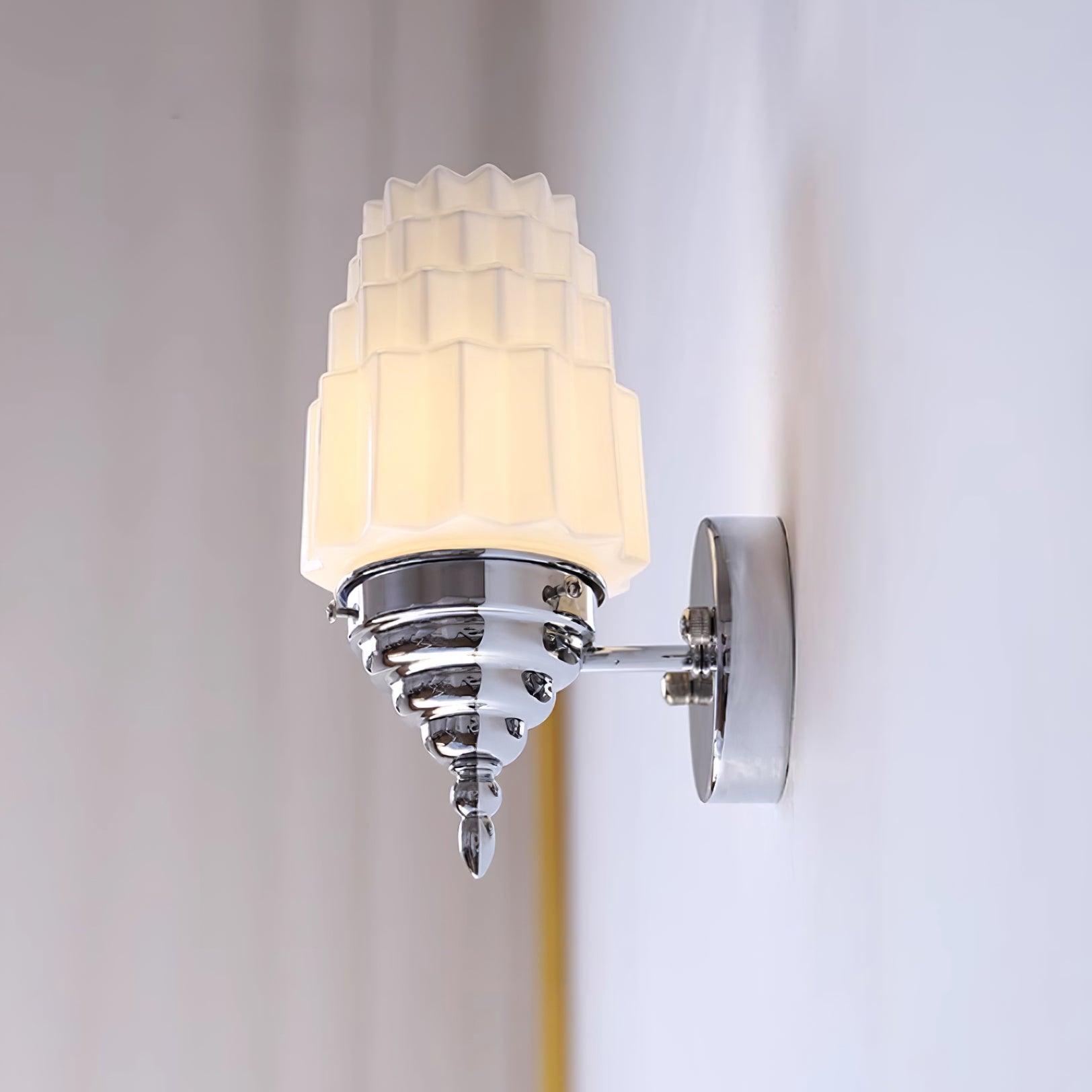 Wall Lamp Body Glass Cylinder Shade Art Deco Bedroom - Letslighting