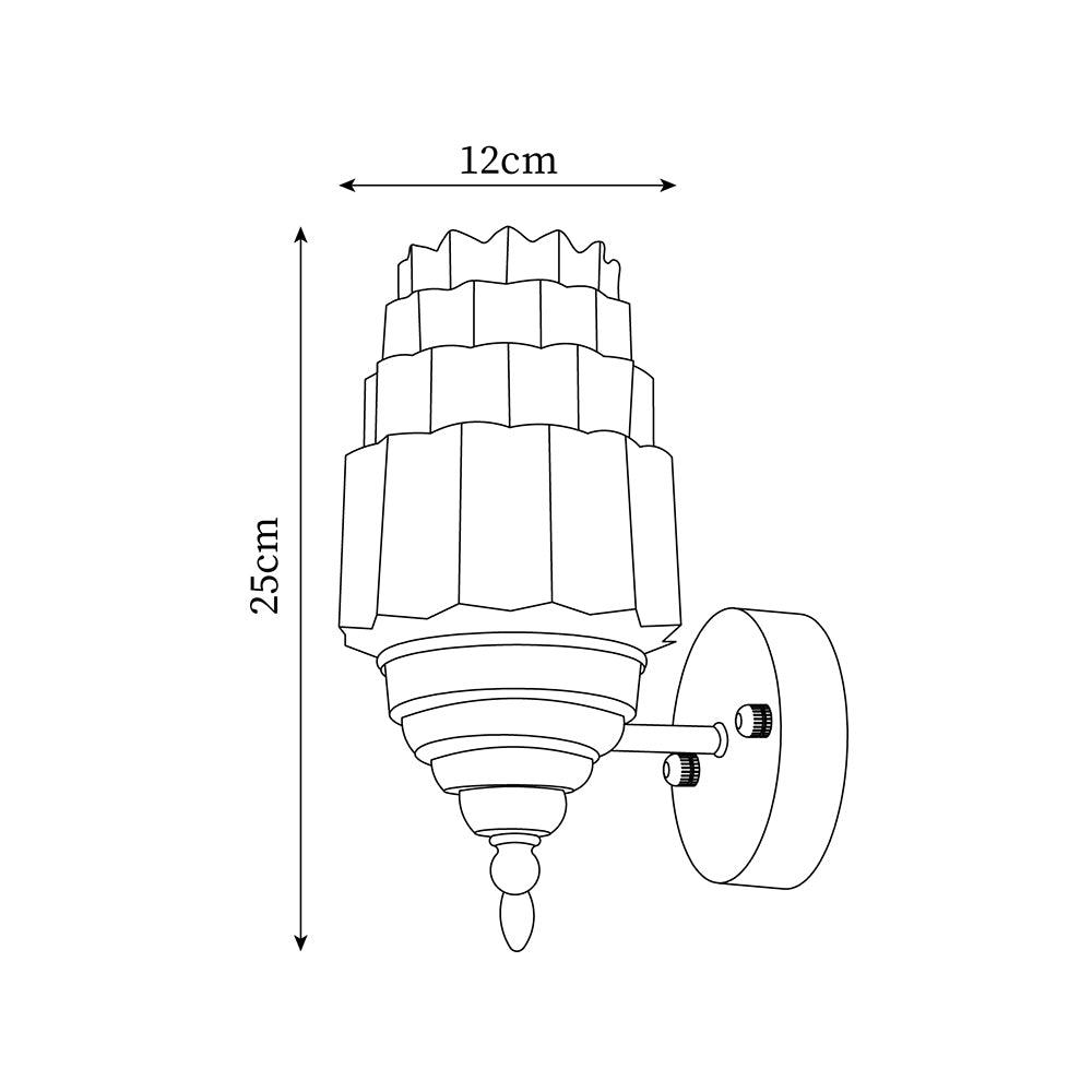 Wall Lamp Body Glass Cylinder Shade Art Deco Bedroom - Letslighting