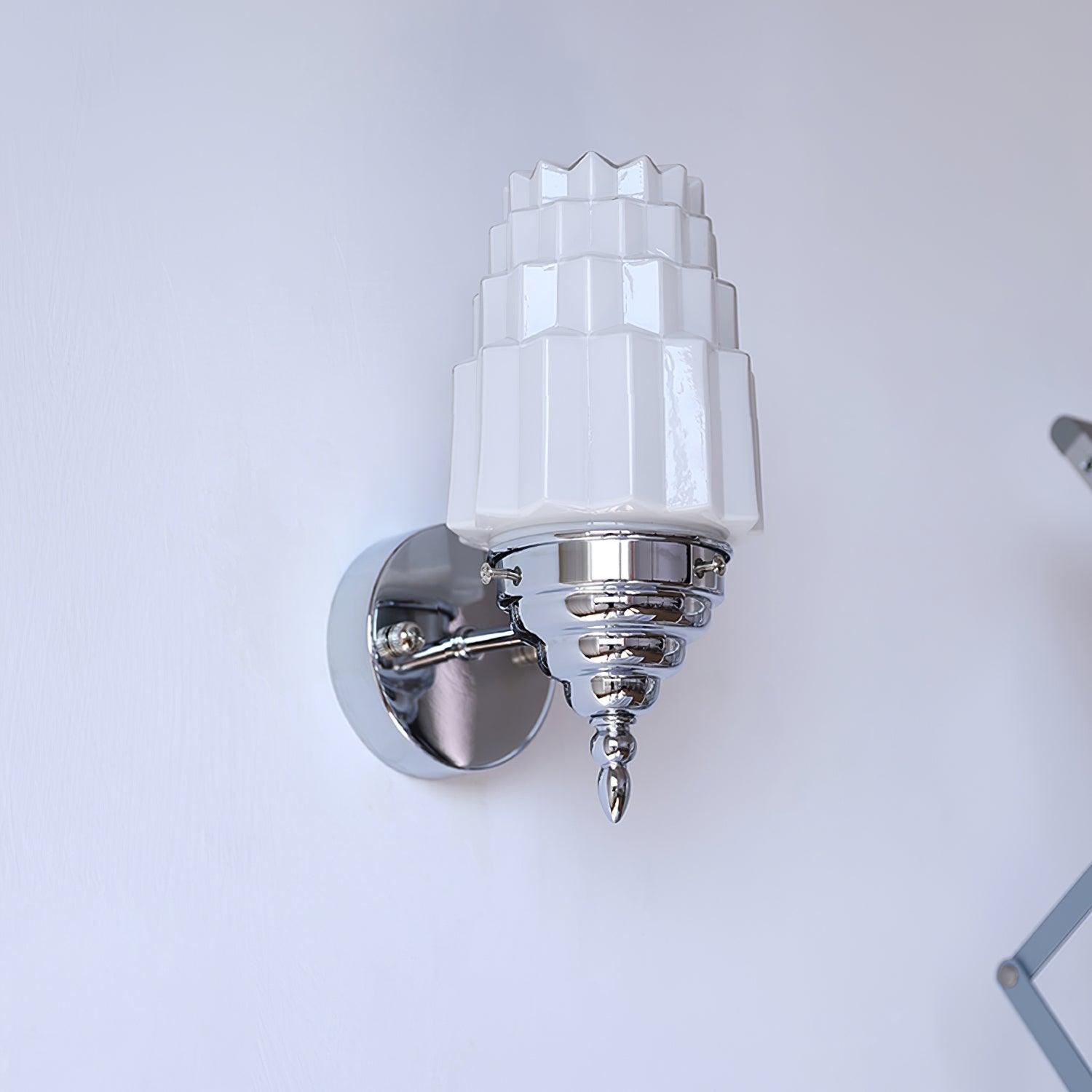 Wall Lamp Body Glass Cylinder Shade Art Deco Bedroom - Letslighting