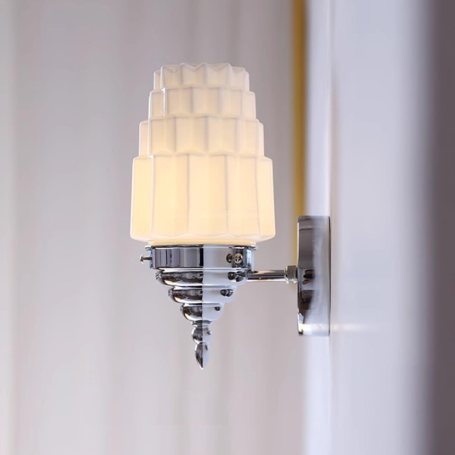Wall Lamp Body Glass Cylinder Shade Art Deco Bedroom - Letslighting