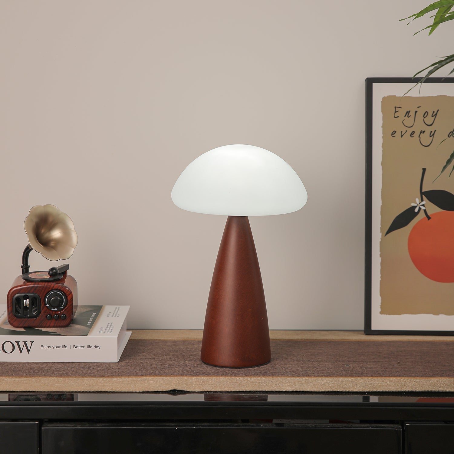Funge Wood Contemporary Table Lamp - Letslighting