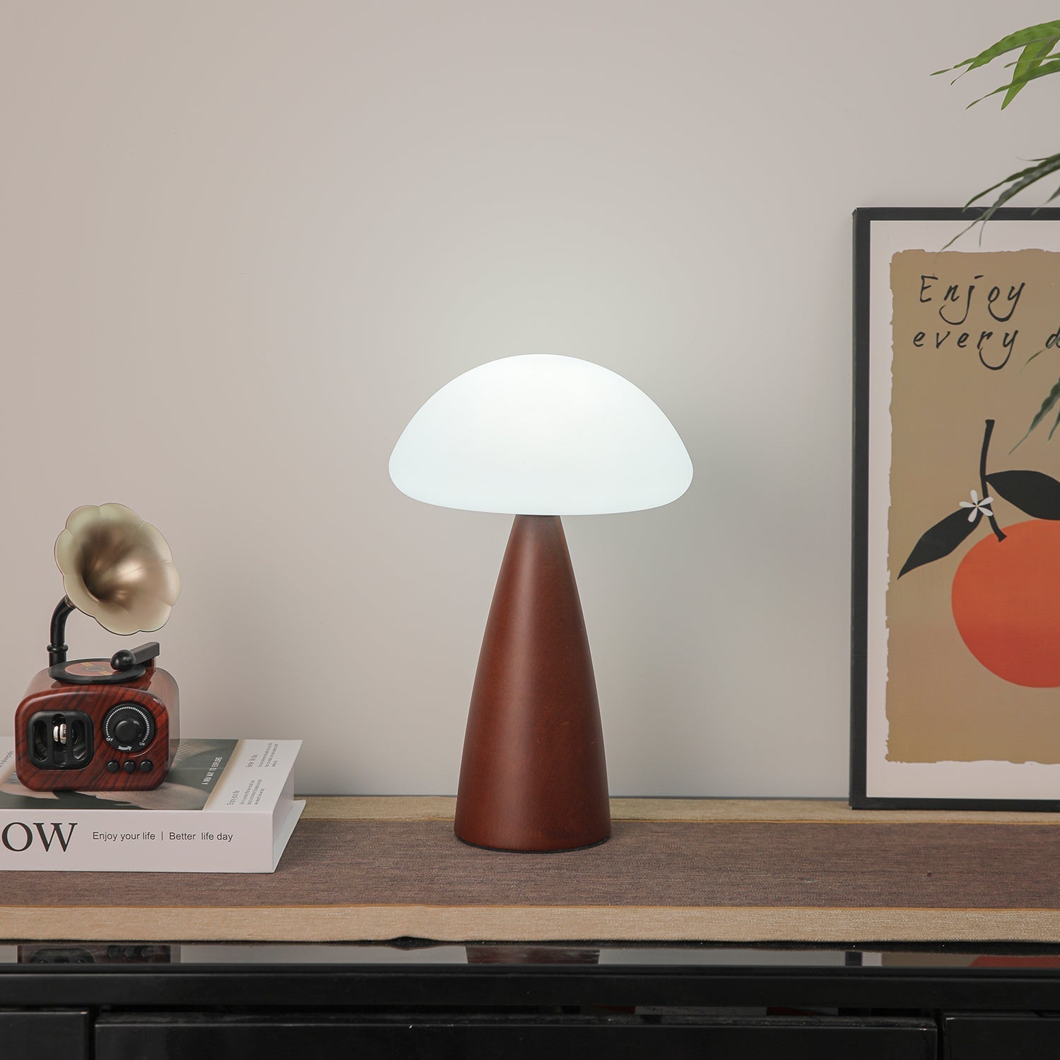 Funge Wood Contemporary Table Lamp - Letslighting