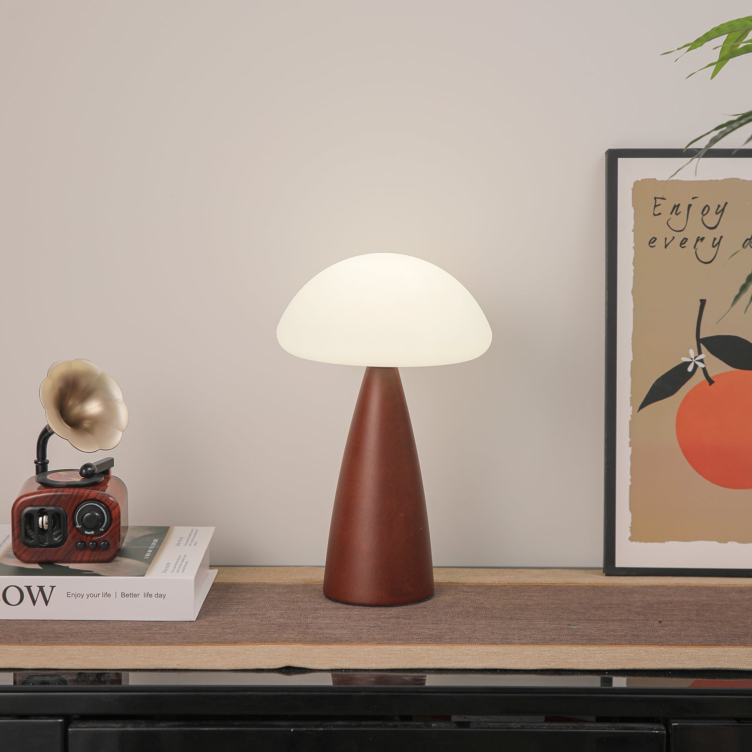 Funge Wood Contemporary Table Lamp - Letslighting