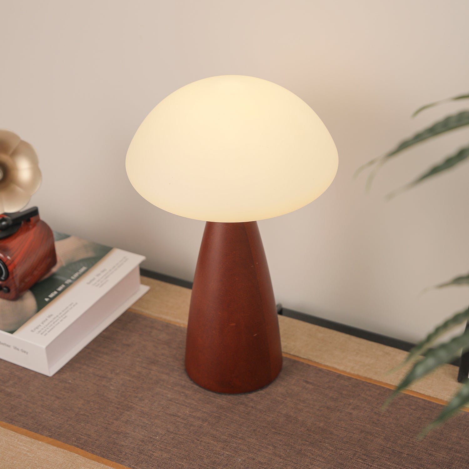 Funge Wood Contemporary Table Lamp - Letslighting