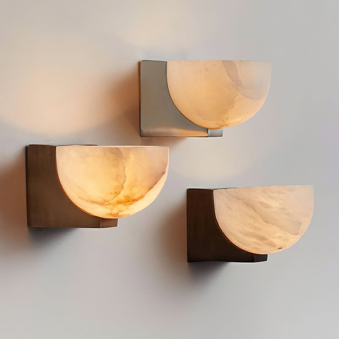 Corvina Bowl Alabaster Wall Light - Letslighting