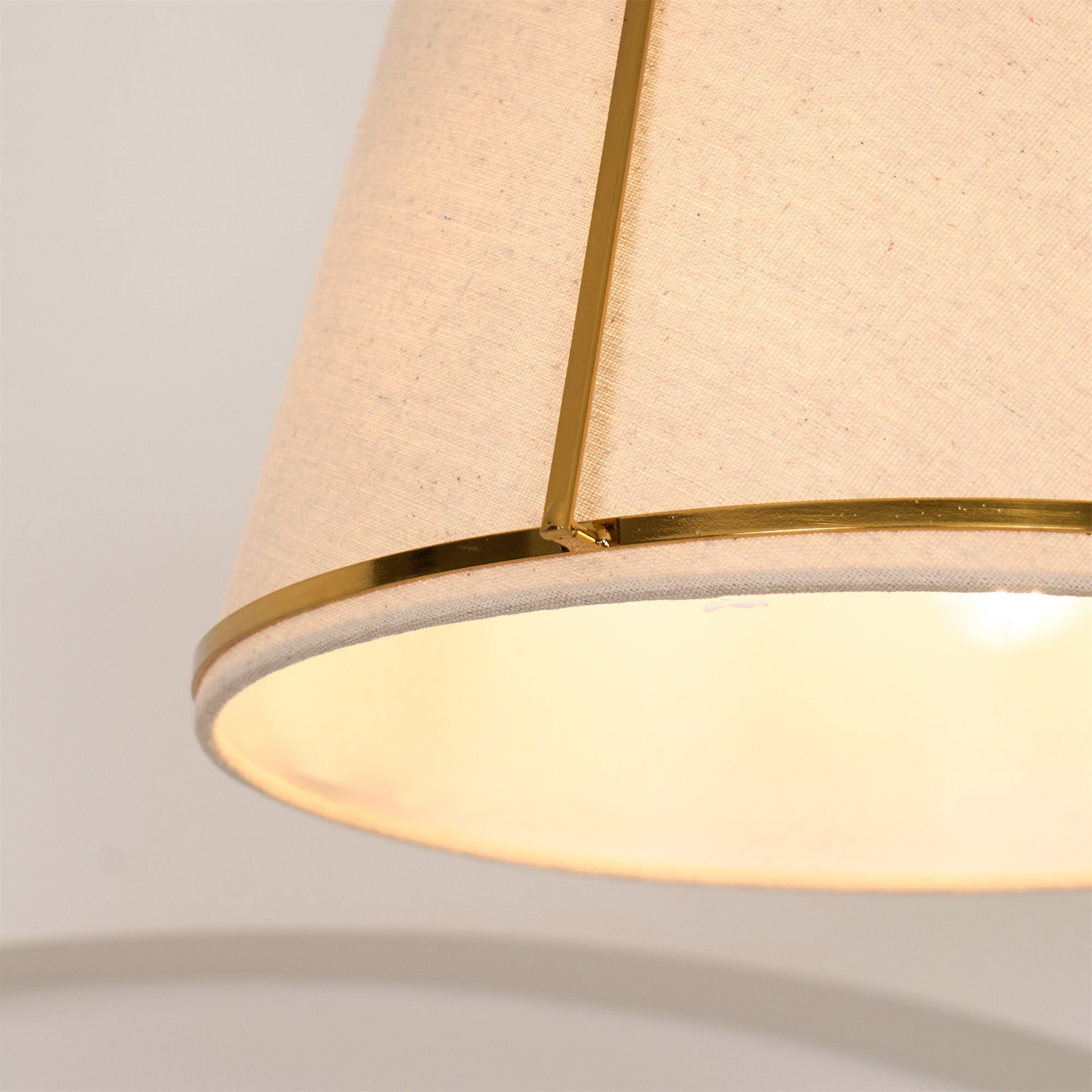 Yonder Traditional Classic Brass Fabric Pendant Lamp - Letslighting