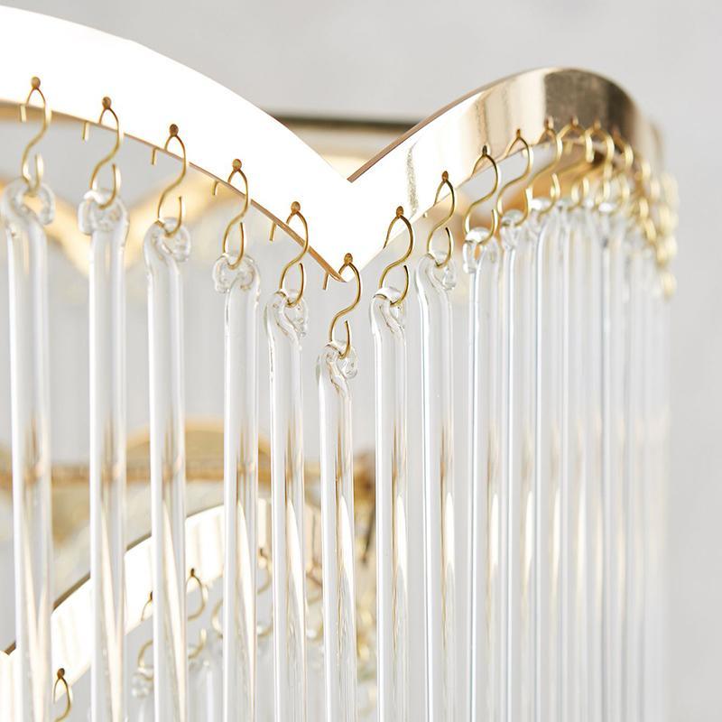Lustra Chandelier Glass Rod Wave Shape - Letslighting