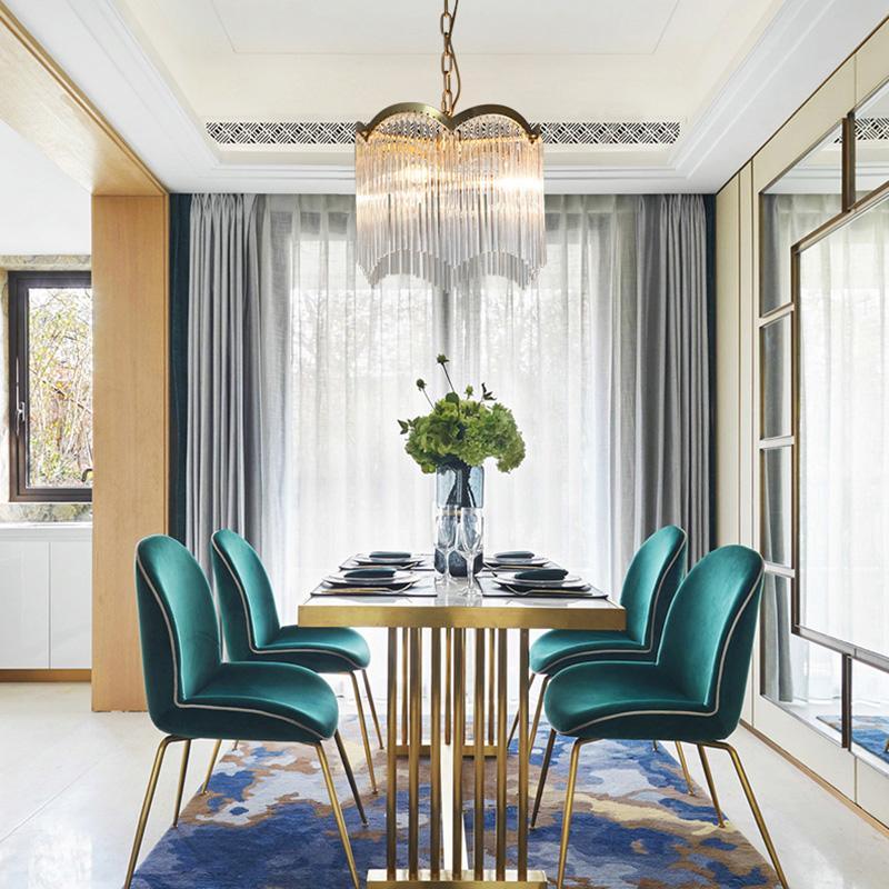 Lustra Chandelier Glass Rod Wave Shape - Letslighting