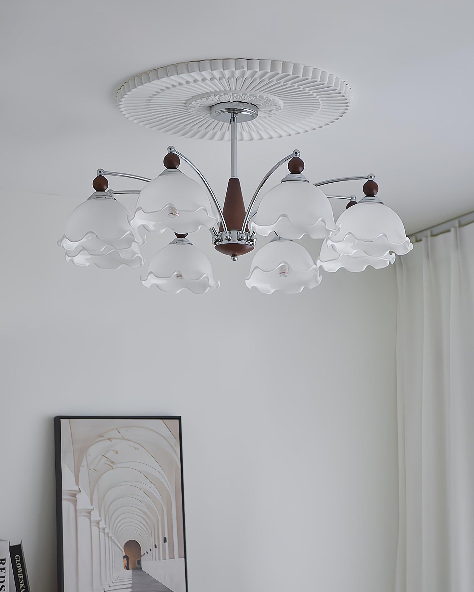 Claudia Flowers Chandelier Vintage Floral Elegance - Letslighting
